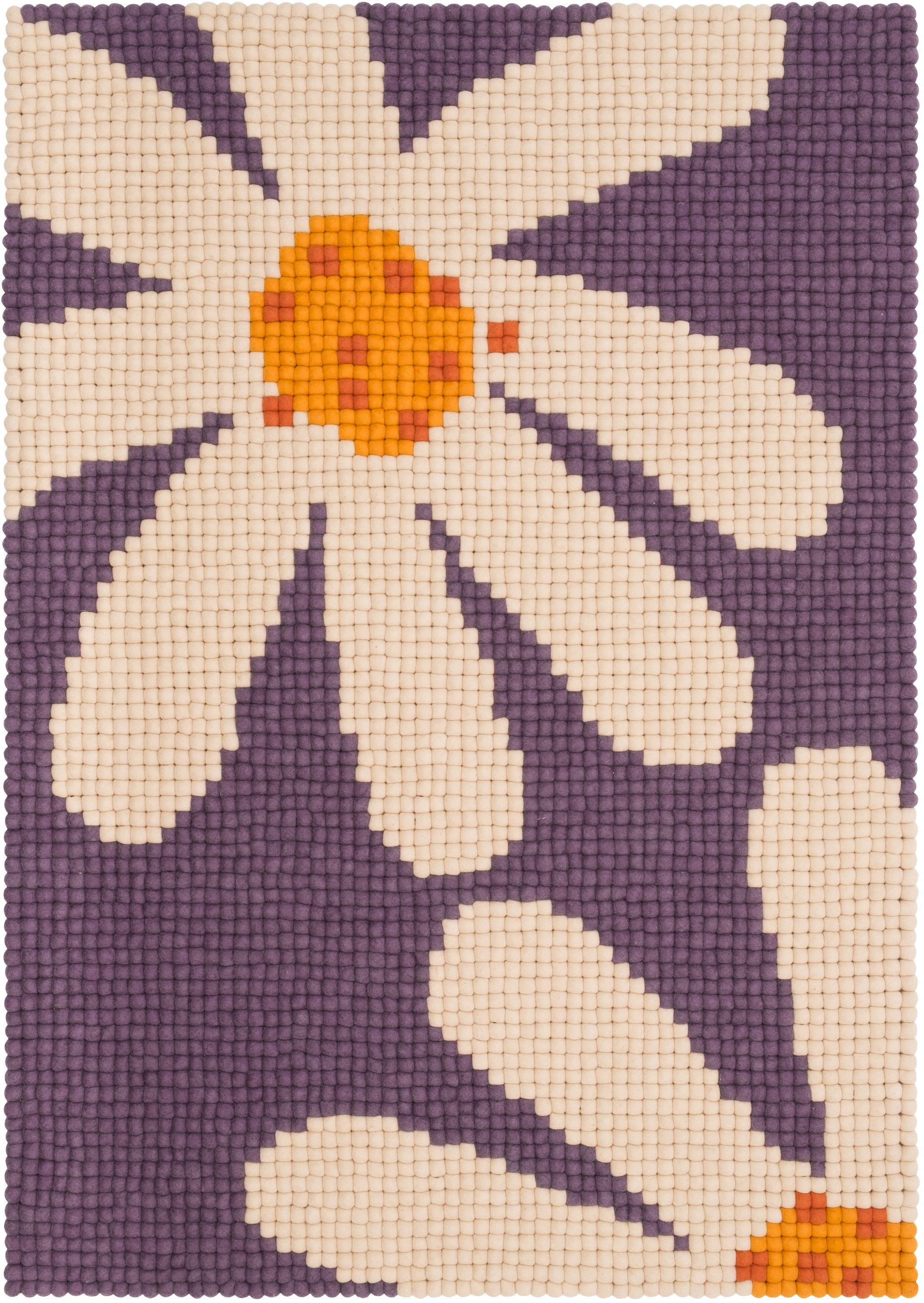 myfelt Wollteppich Daisy Filzkugelteppich eckig, rechteckig, 100% reine Schurwolle, in verschiedenen Größen erhältlich