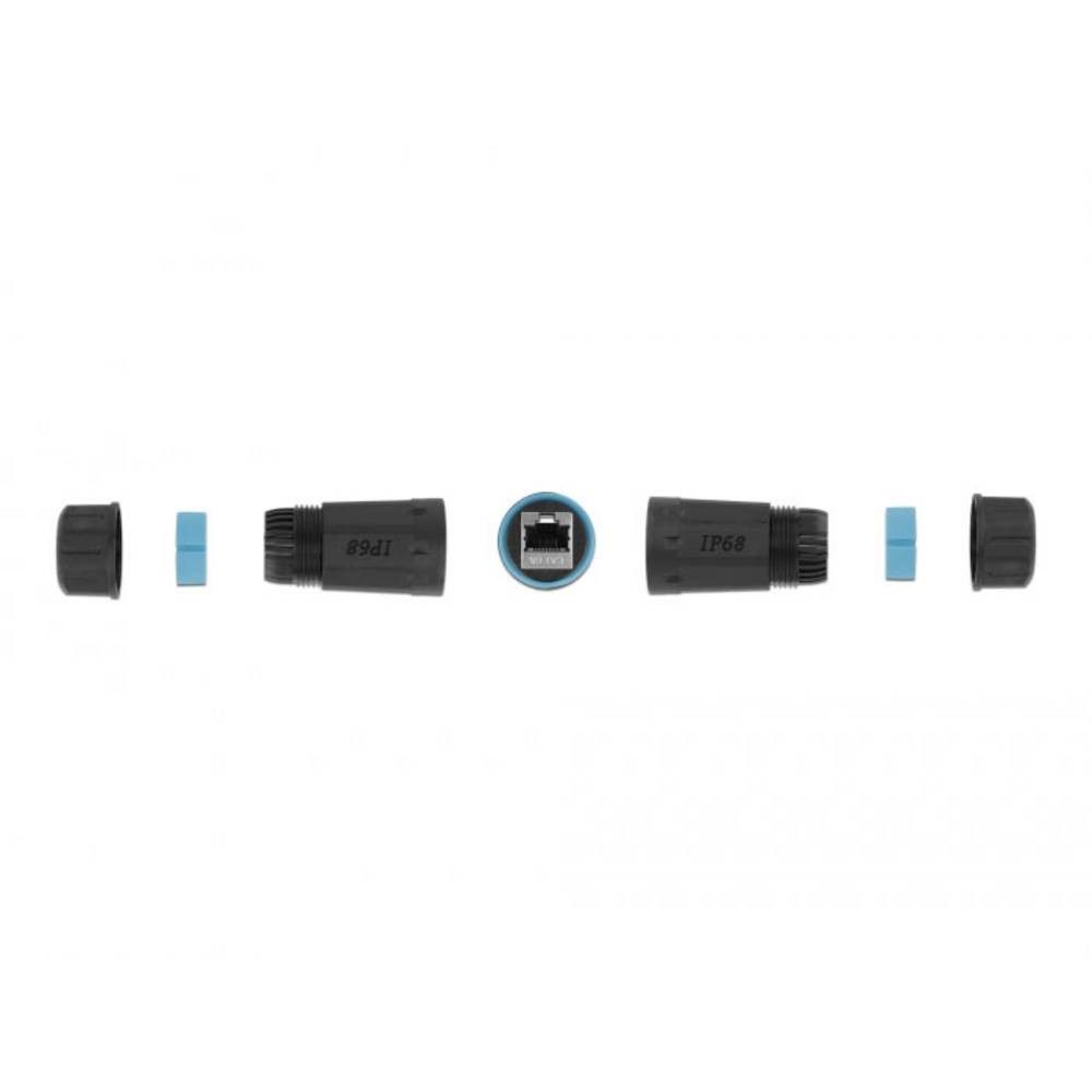 Delock RJ45 Netzwerk Adapter [1x RJ45-Buchse - 1x RJ45-Buchse] Schwarz 86693 Netzwerk-Adapter