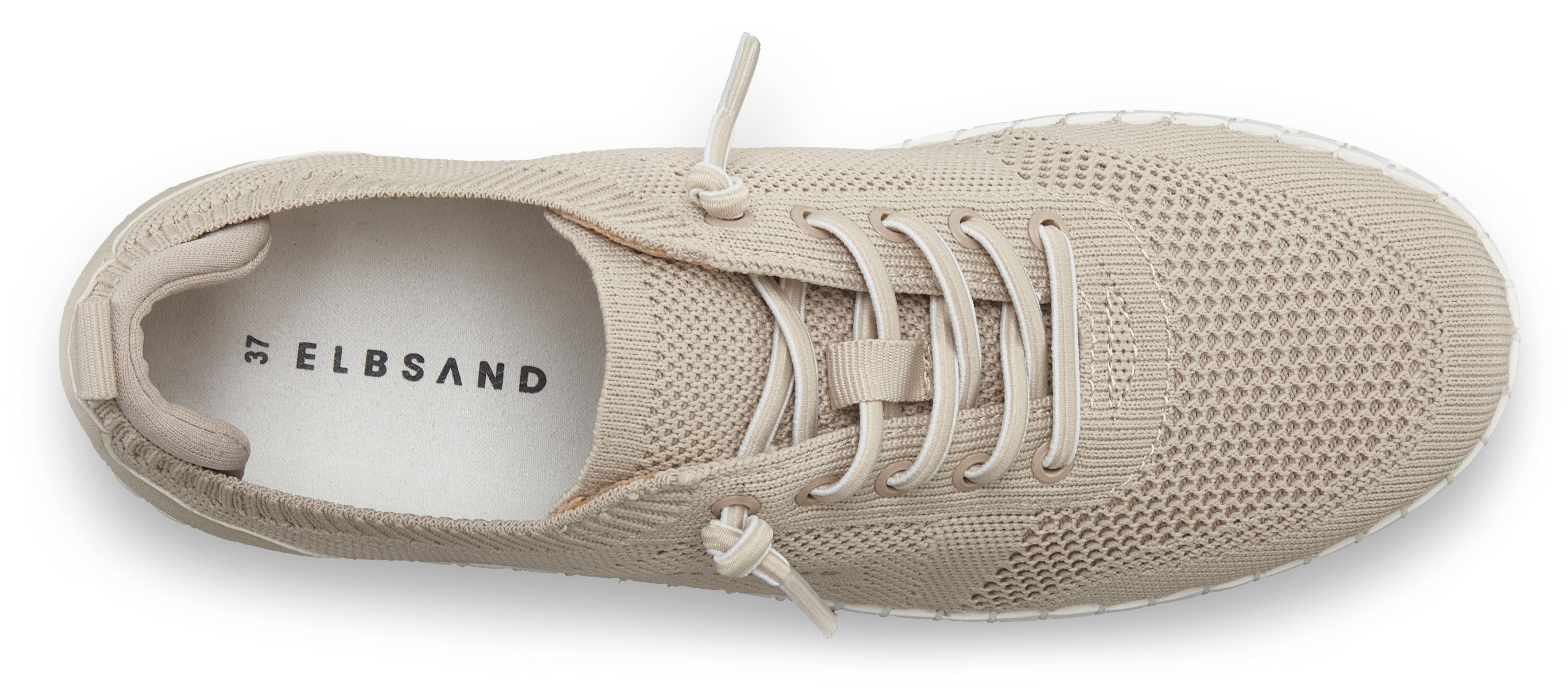 Elbsand Freizeitschuh, Slip-On-Sneaker Sneaker NEU zum Reinschlüpfen mit elastischen Schnürbändern VEGAN