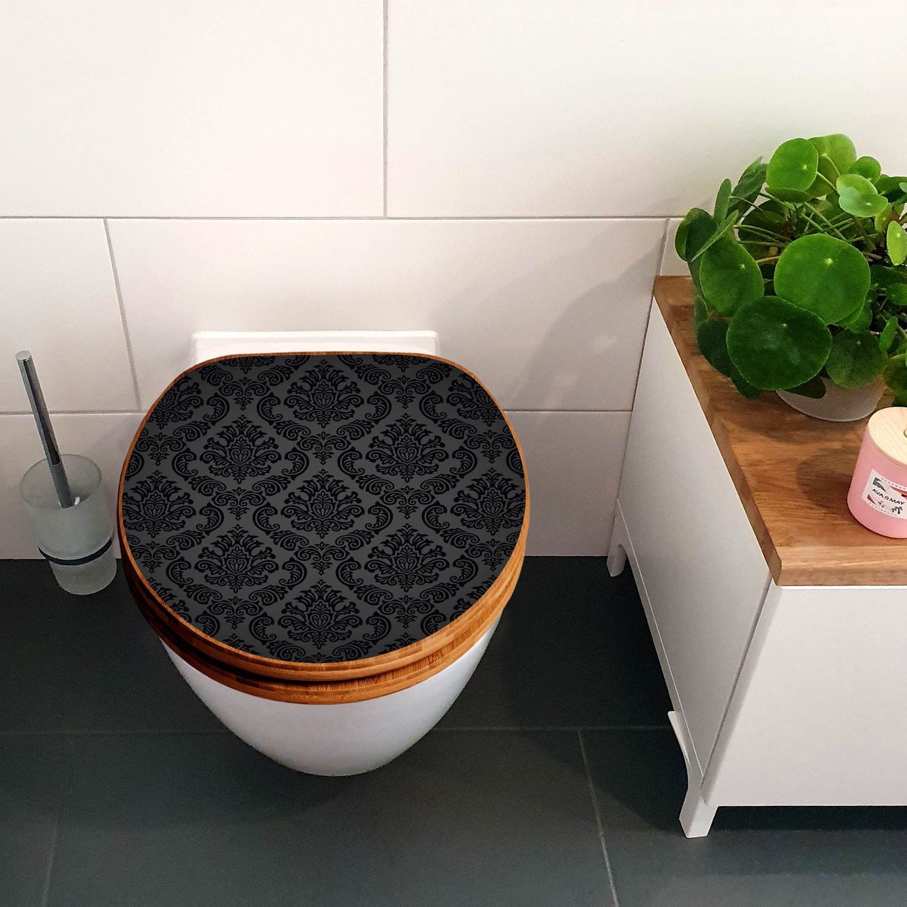 banjado WC-Sitz Bambus Motiv Black Deluxe (umweltfreundliches Material, Ede günstig online kaufen