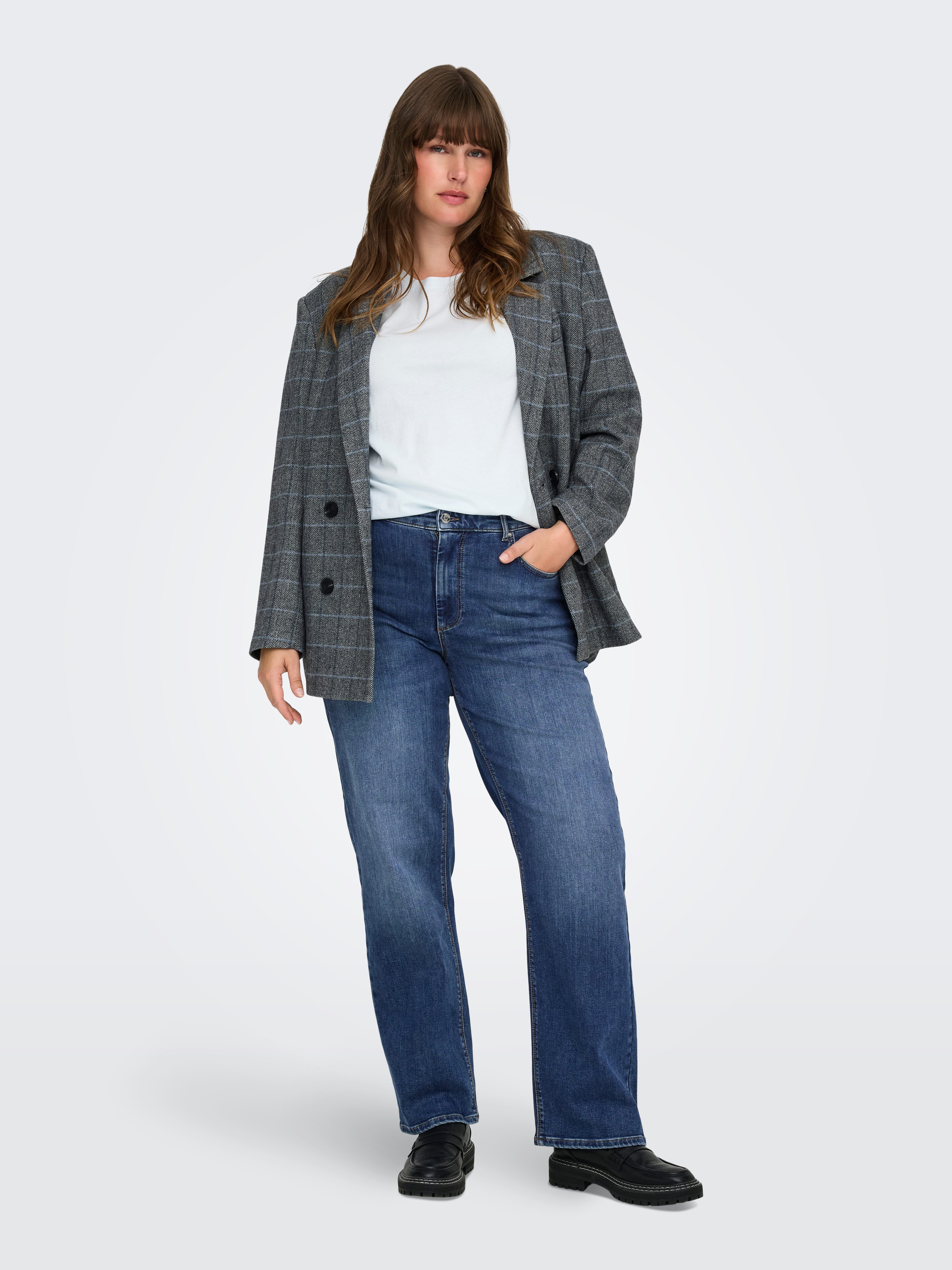 ONLY CARMAKOMA Straight-Jeans CARWILLY MID STRAIGHT DNM TAI021