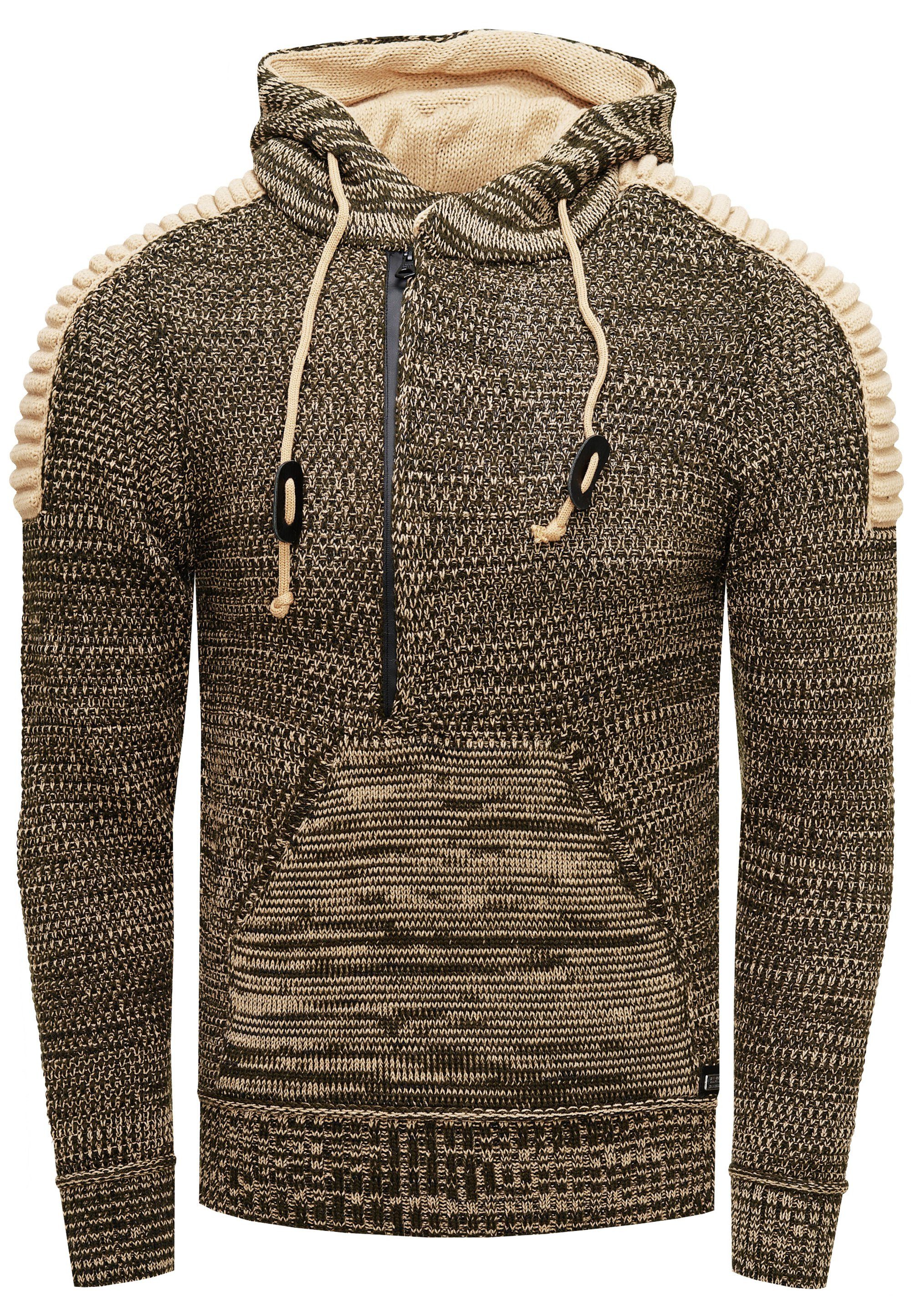 Rusty Neal Kapuzensweatshirt Knitwear mit praktischem Reißverschluss günstig online kaufen