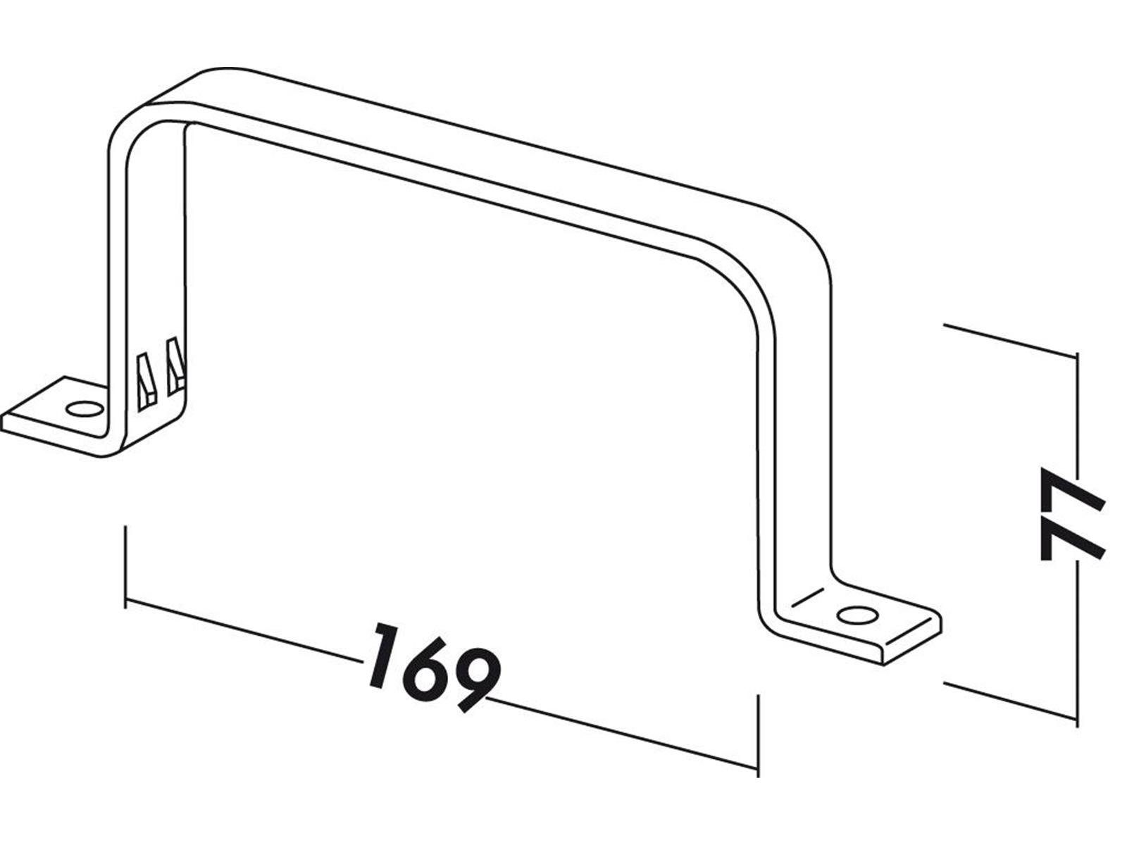 Montagezubehör Dunstabzugshaube COMPAIR flow 125 Flachkanalhalterung 125 4033025