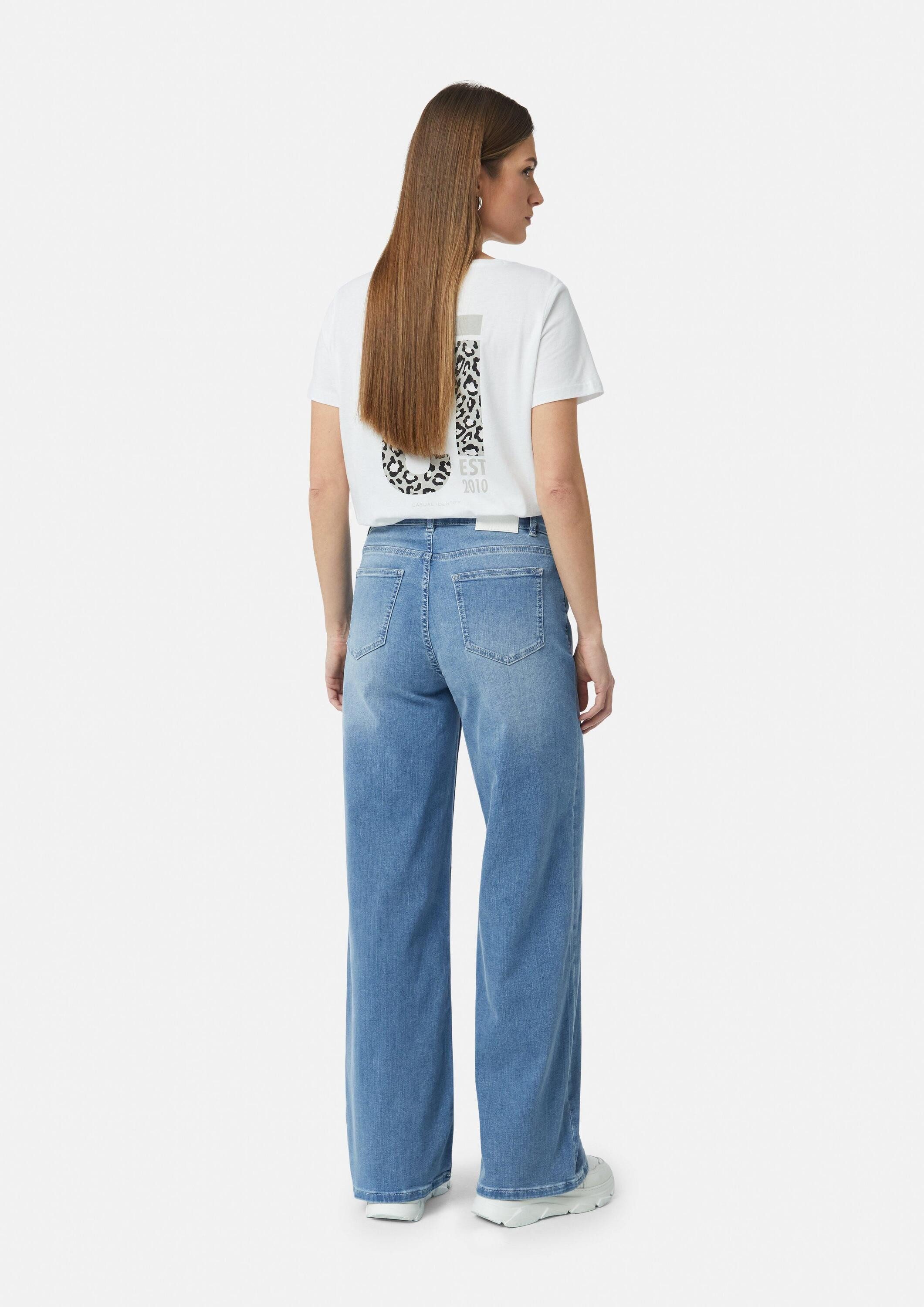 comma Weite Jeans Jeans-Hose Elastische Jeans mit Wide Leg