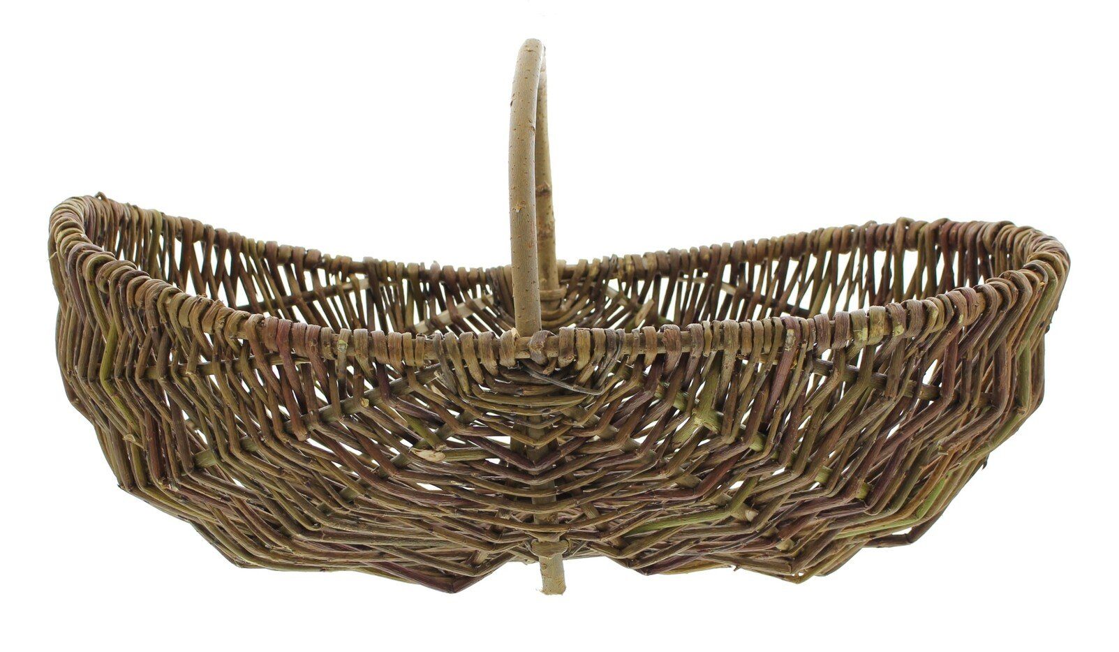 Dekoleidenschaft Flechtkorb aus Weide mit Holzbügel, Obstkorb, Aufbewahrung günstig online kaufen