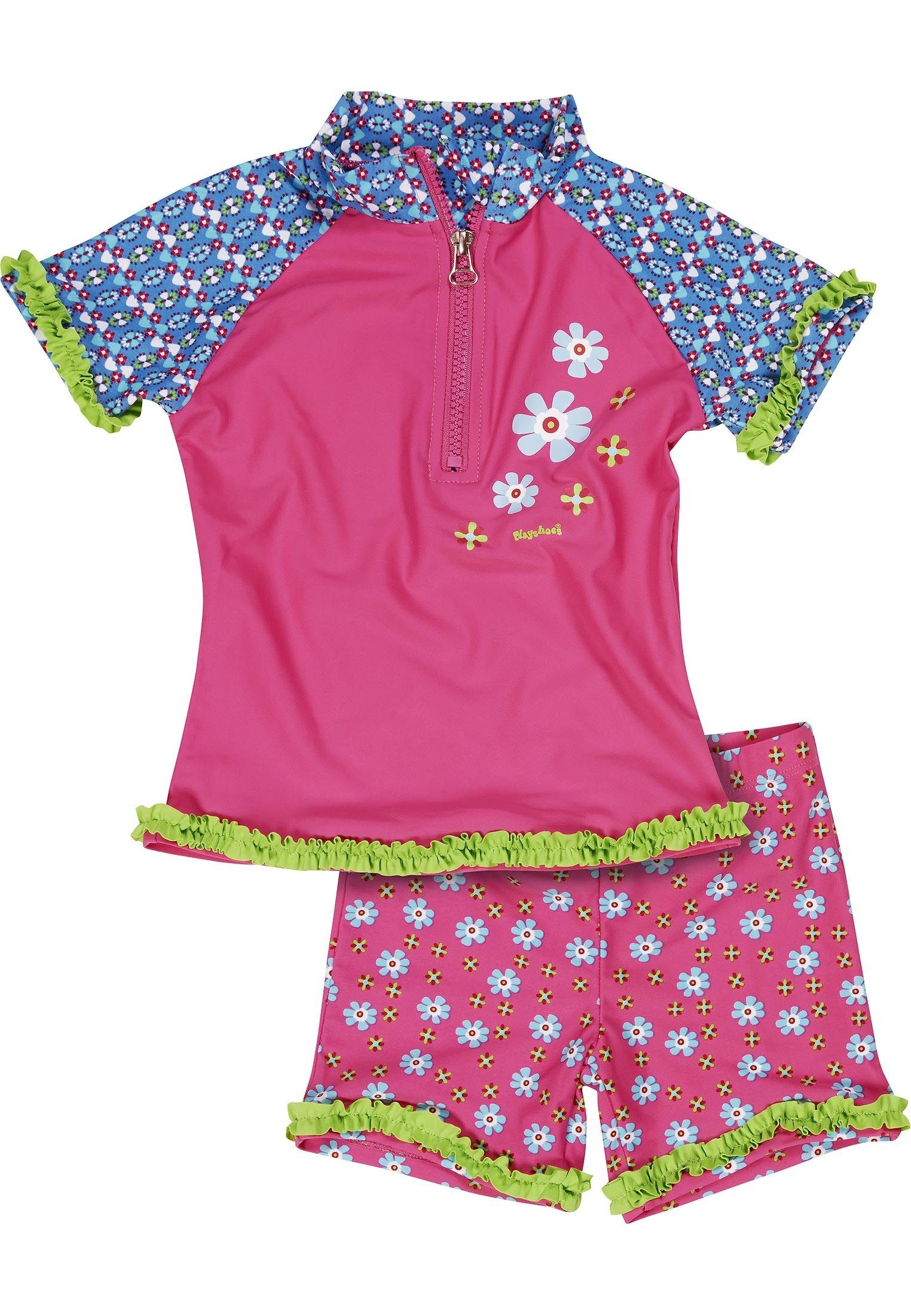 Playshoes Badeanzug UV-Schutz Bade-Set Blumen
