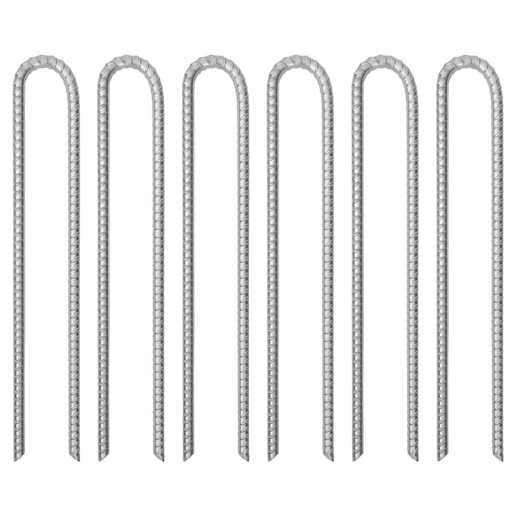 vidaXL Zeltstange Zeltheringe 6 Stk. U-Form 41,5 cm Ø13 mm Verzinkter Stahl, (6-St)