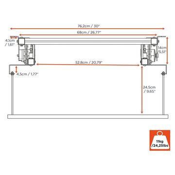 Celexon Deckenlift PL400 HC Plus Beamer-Deckenhalterung, (Tragfähigkeit bis 30 kg, 54cm Hub)