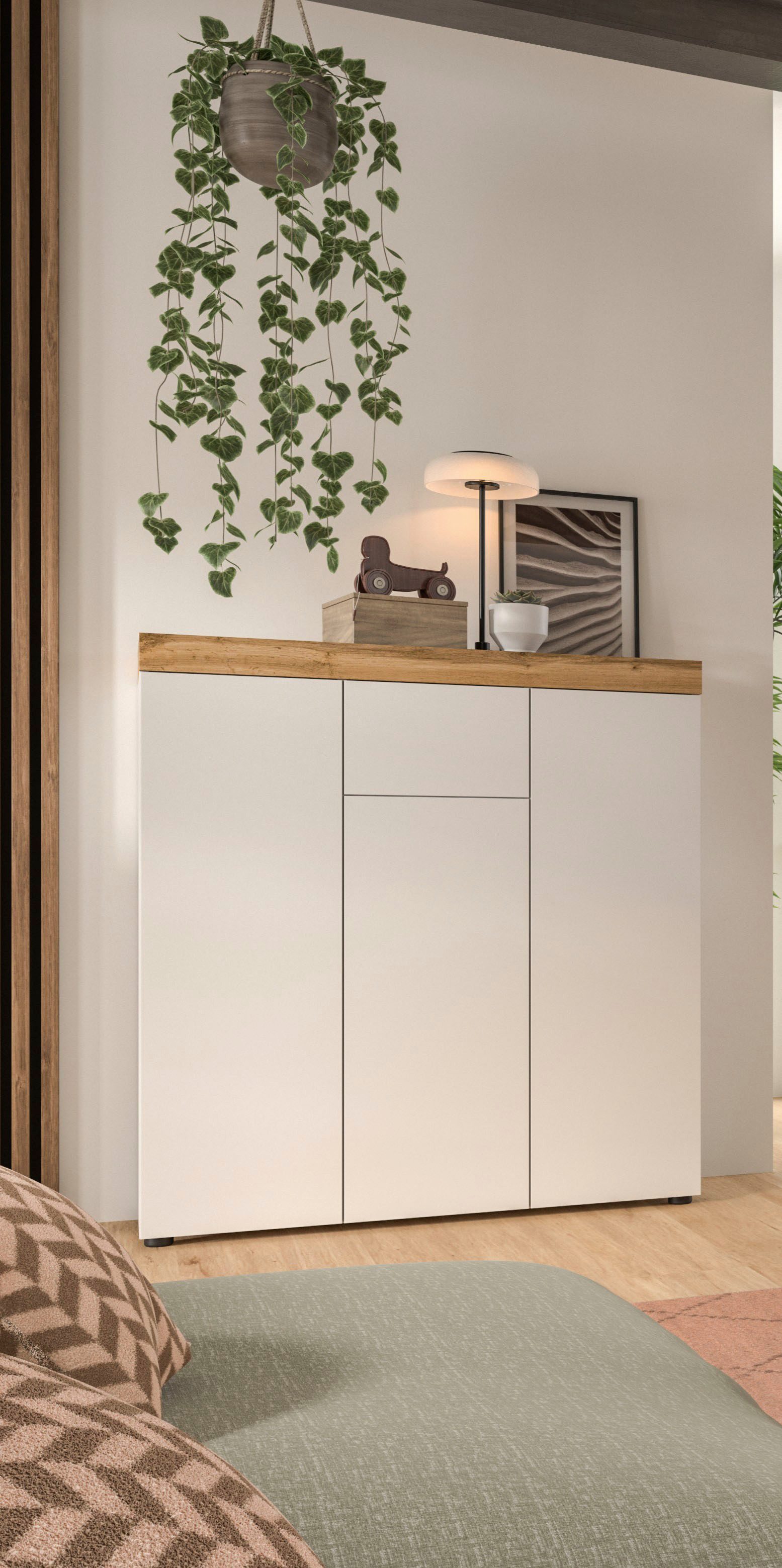 OTTO home Highboard MAMBO, TOPSELLER!, Höhe 115 cm, in verschiedenen Farben erhältlich (1 St., 2 farbige Ausführung, in verschiedenen Farben erhältlich), Kommode, Sideboard, Wohnzimmer, Schlafzimmer
