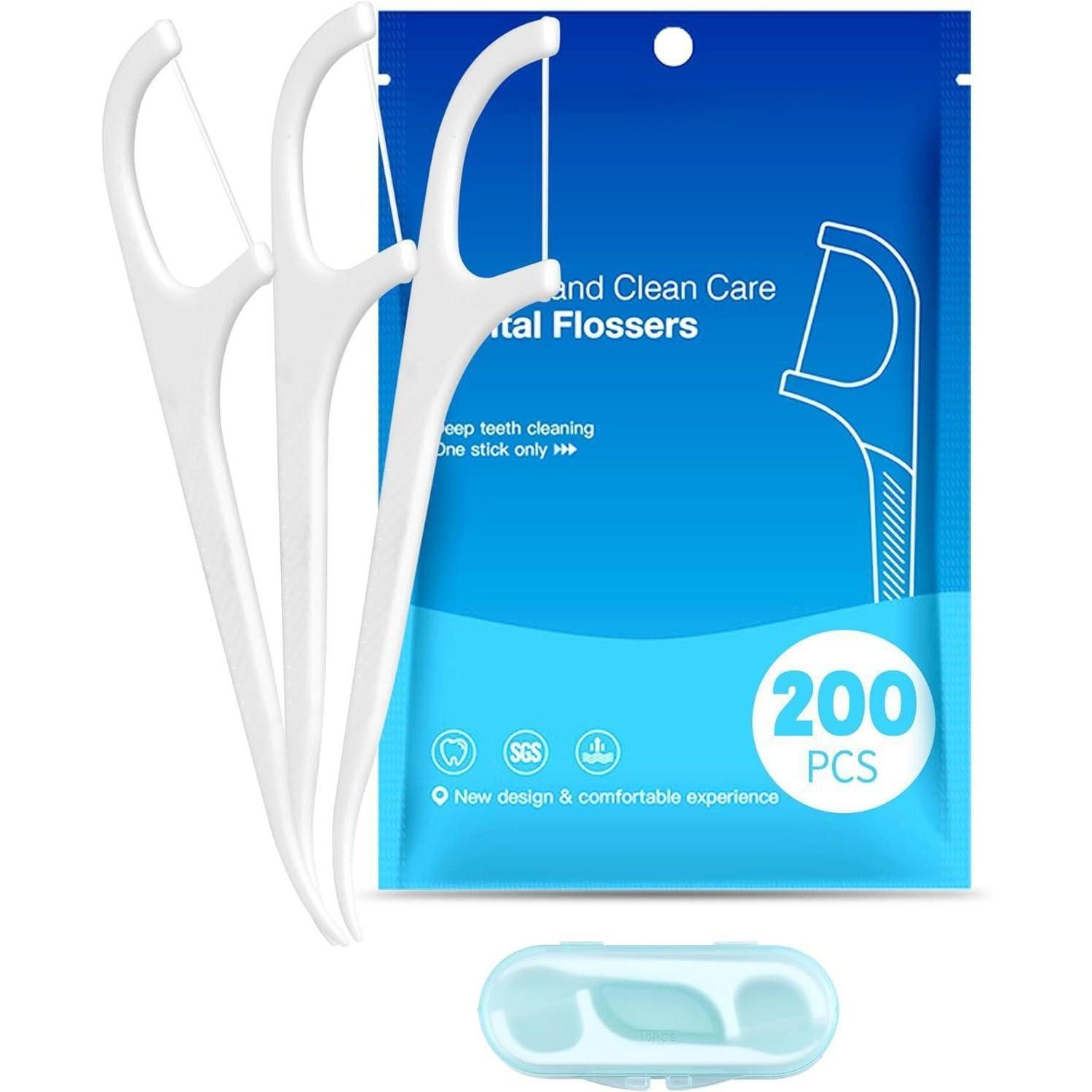 LuxusKollektion Zahnseide-Stick Zahnseide Stick 200 Stück Zahnreinigung Dental Floss Zahnseide