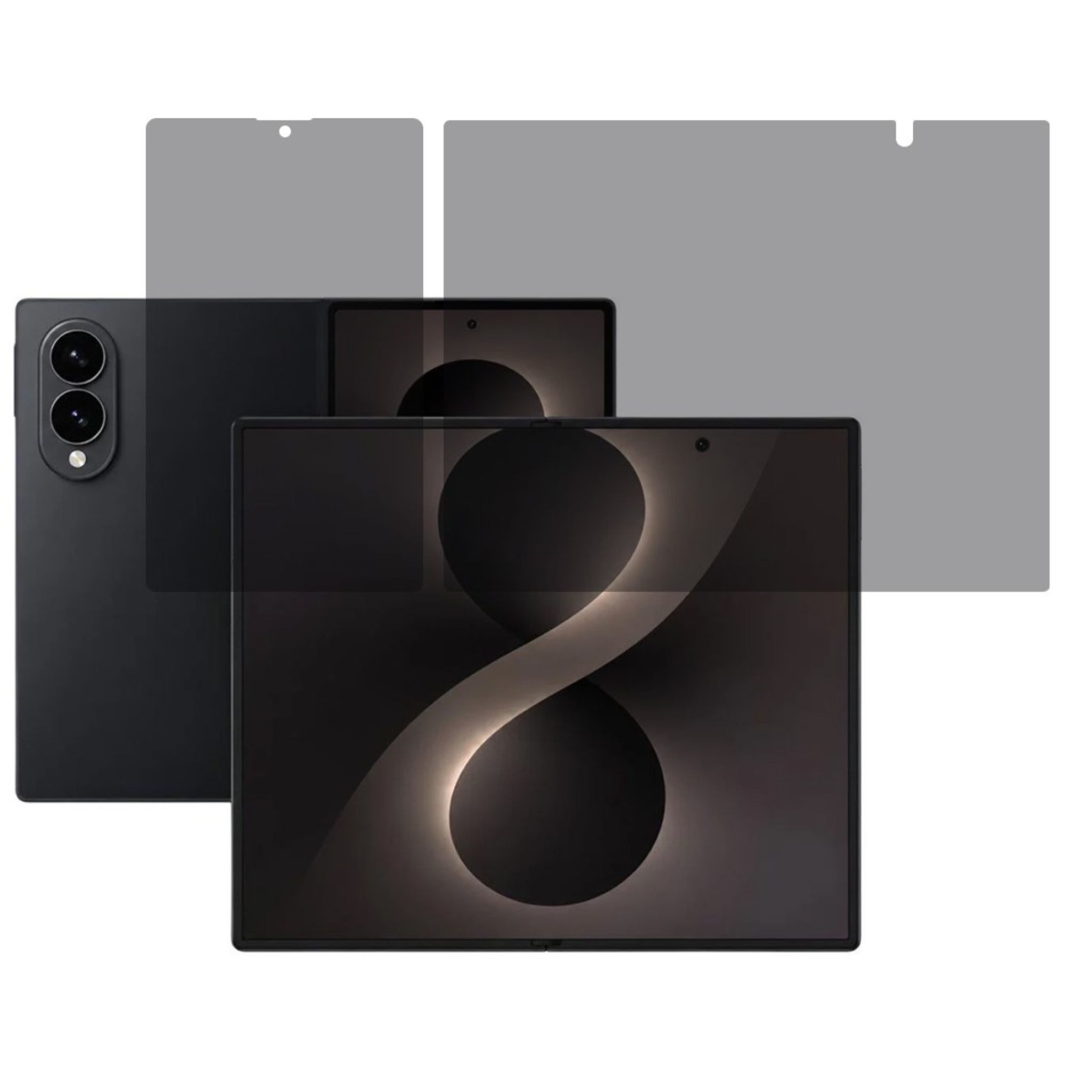 Wigento Displayschutzfolie 2 in 1 Privacy Hydrogel für Samsung Galaxy Z Fold8 Full Cover Anti Spy für Samsung Galaxy Z Fold8 5G, Privacy Schutz, 28 Grad Blickschutz, Full Screen