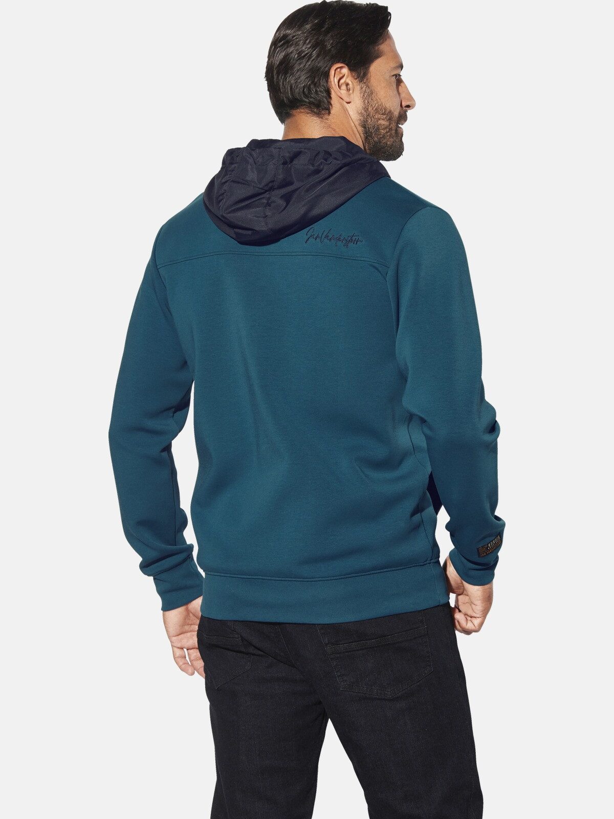 Jan Vanderstorm Kapuzensweatjacke HALMAR mit Kontrastdetails günstig online kaufen