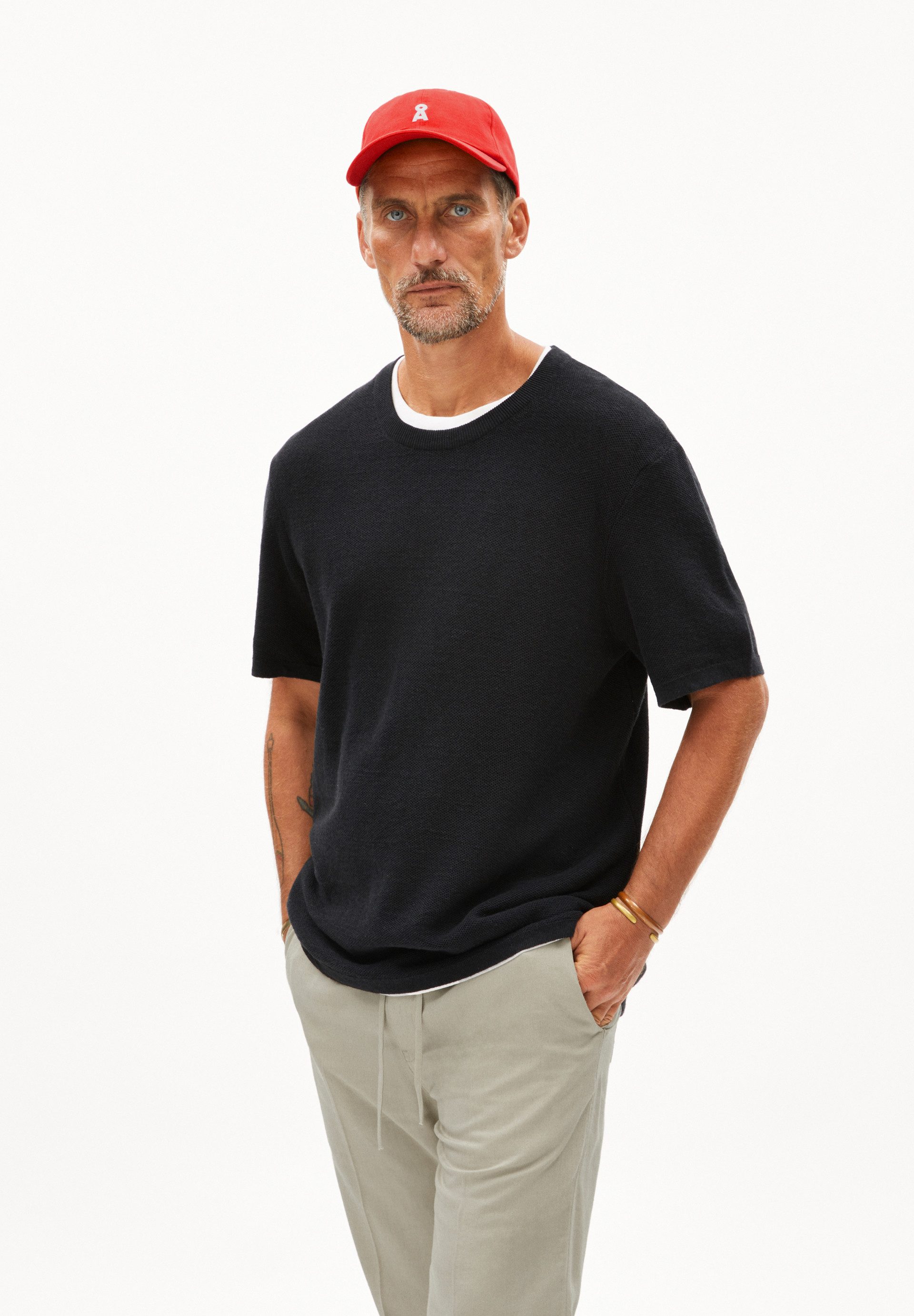 Strickpullover ERWAAN LINO Strickshirt aus Leinen-Mix