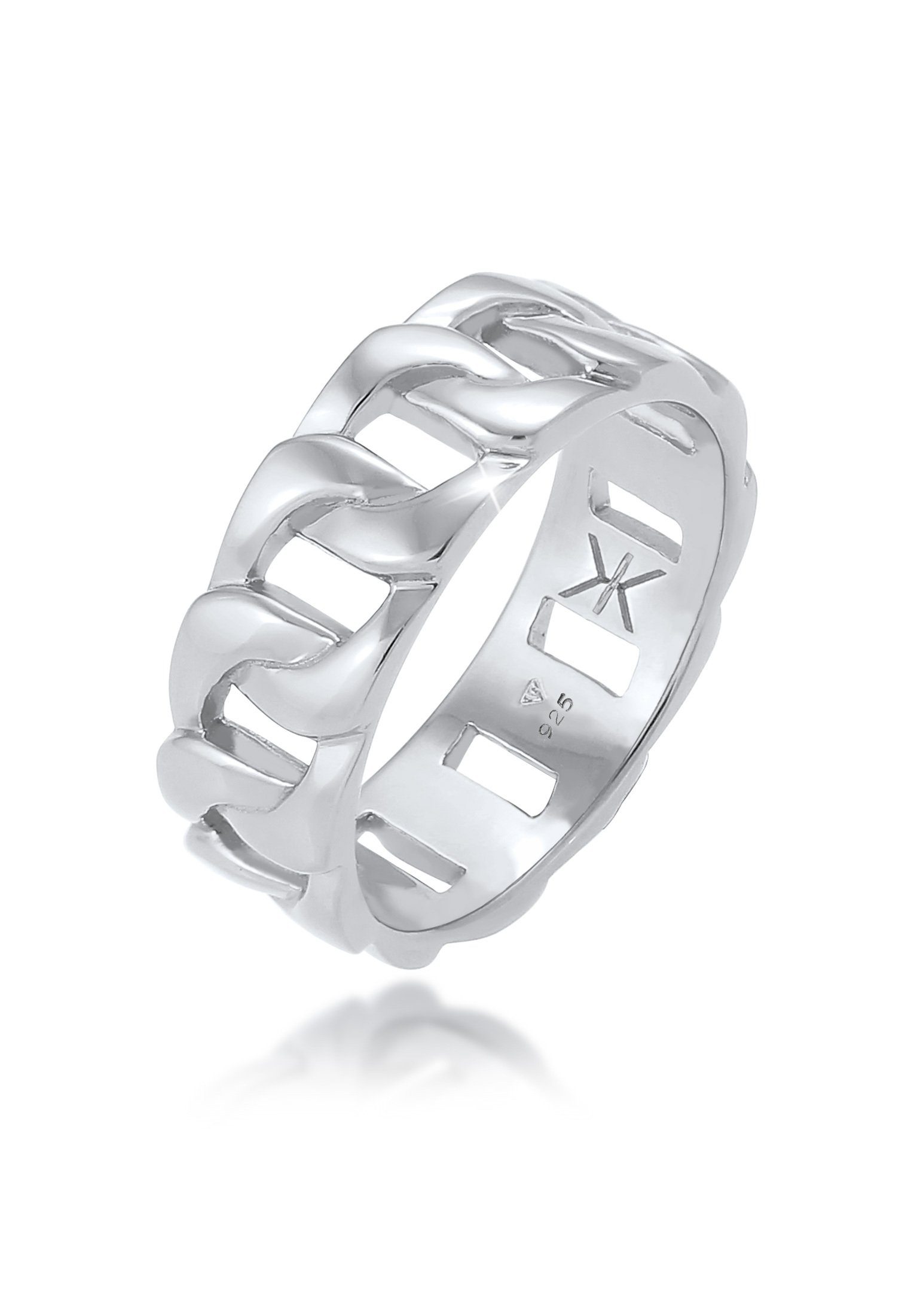 Kuzzoi Silberring Herren Chunky Chain Look günstig online kaufen