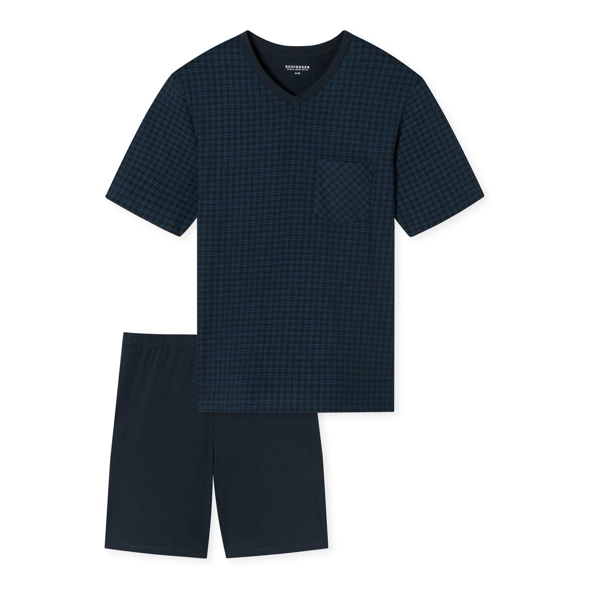 Pyjama Herren Pyjama Baumwolle Casual Essentials