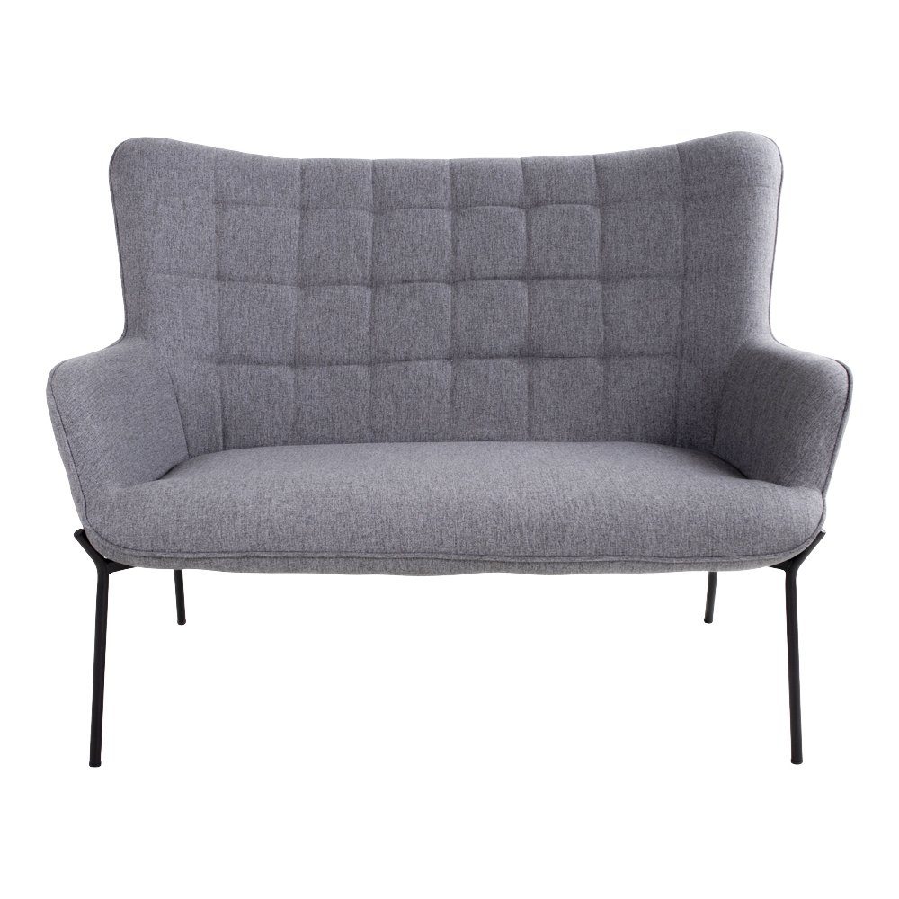 ebuy24 Sofa »Glow Sofa 2 Personen Sofa grau, schwarze Beine.« online kaufen  | OTTO