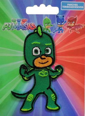 Disney Aufnäher Bügelbild, Aufbügler, Applikationen, Patches, Flicken, zum aufbügeln, Polyester, PJ Masks Pyjamahelden GEKKO 1 - Größe: 5,0 x 8,0 cm