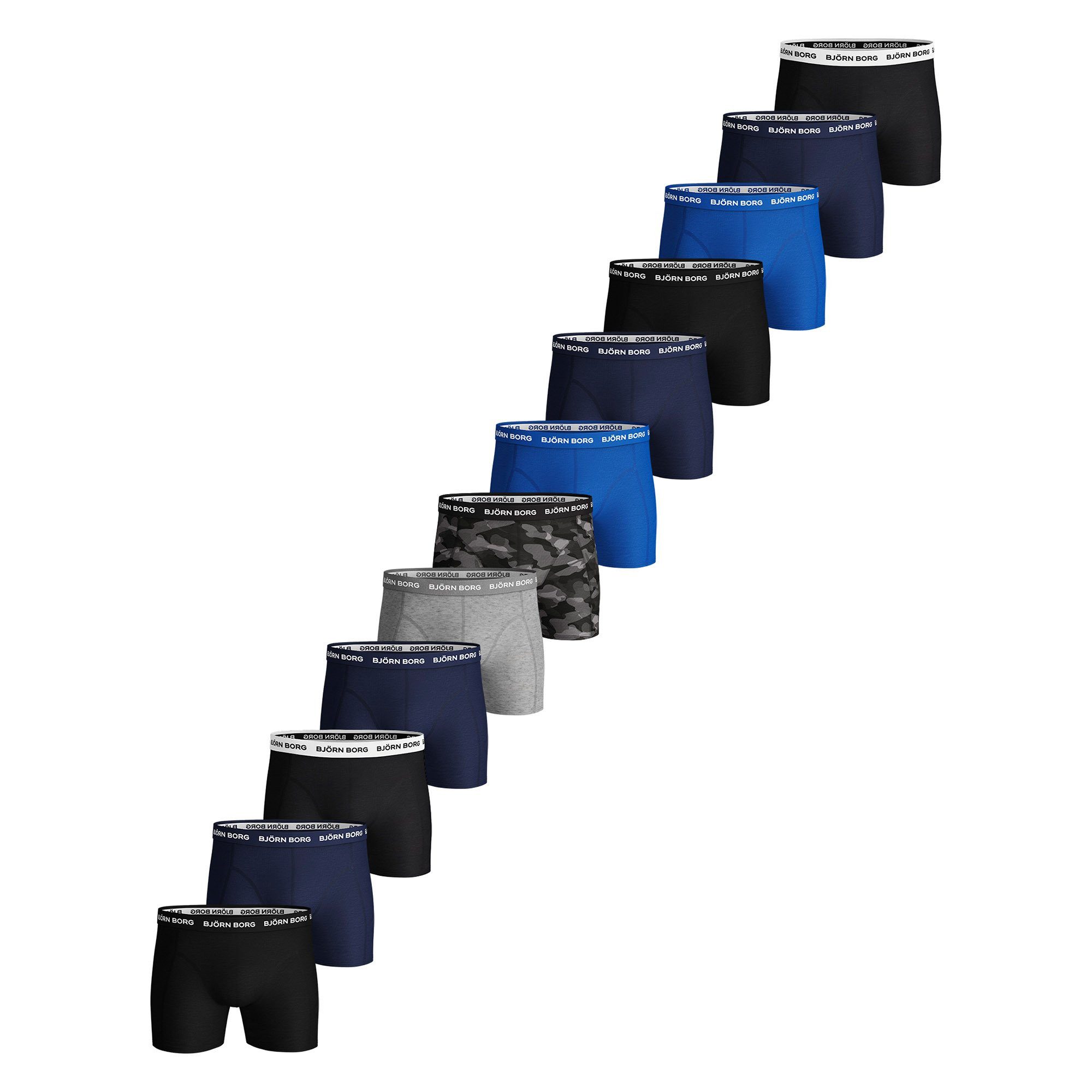 Björn Borg Boxer Herren Boxershort 12er Pack Baumwolle (Packung, 12er Pack)