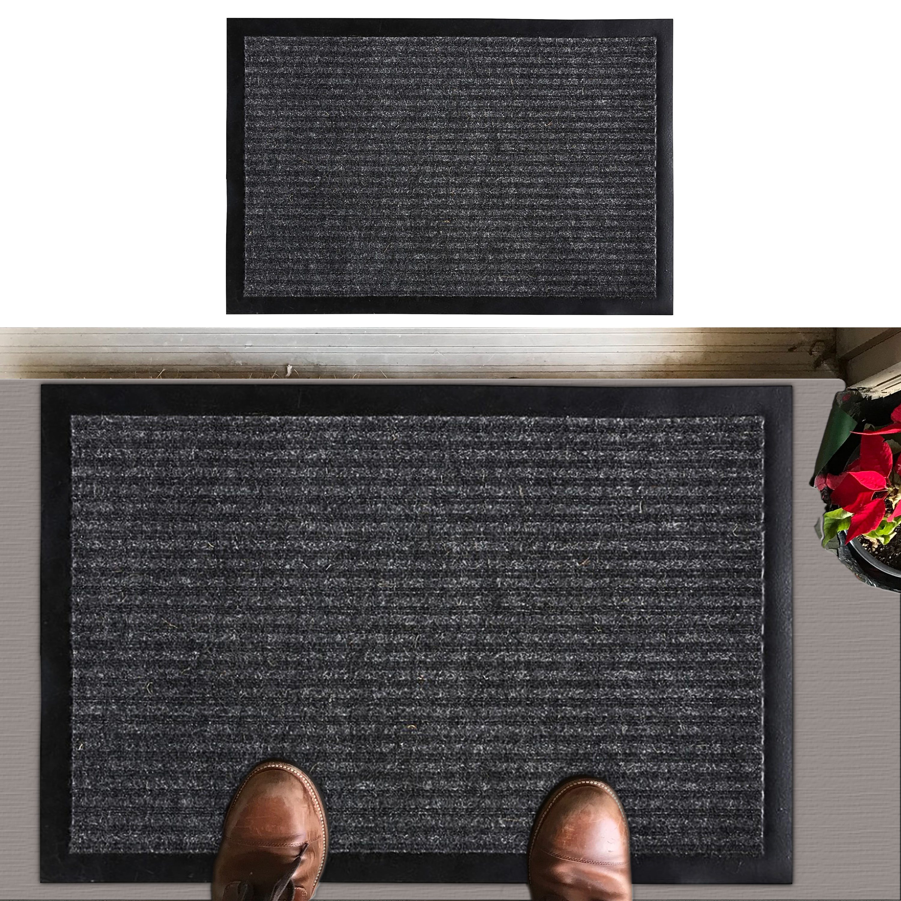 CEPEWA Fußmatte Fußmatte Läufer 40x60cm schwarz Polyamid Schmutzfänger Matte Innen