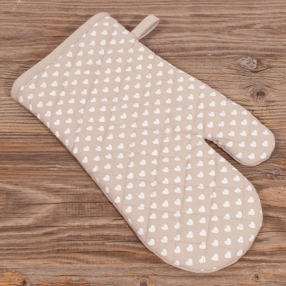 Topflappen Topfhandschuh Landhaus Premium Herz 33x17 cm