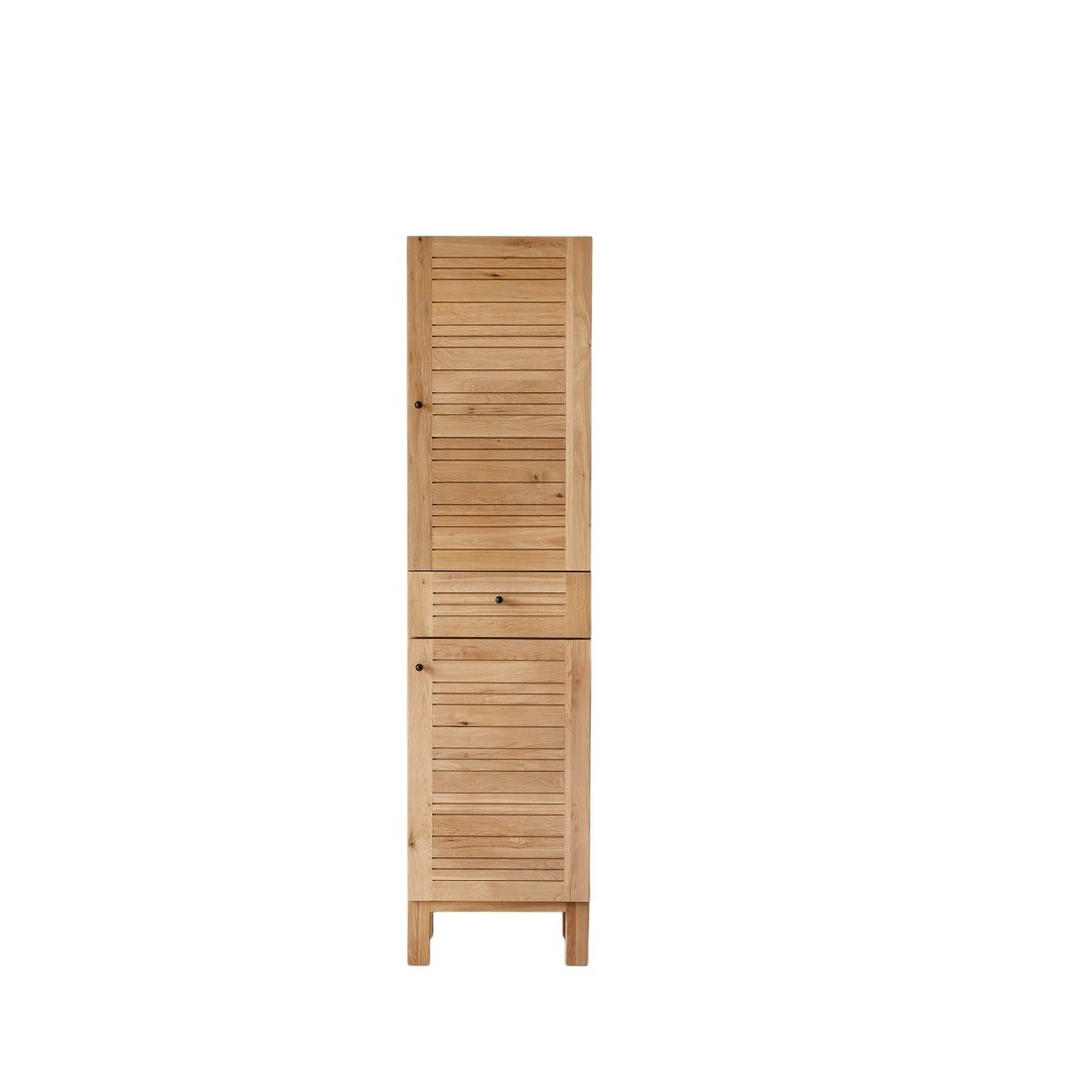 Tikamoon Hochschrank Hochschrank aus massiver Eiche