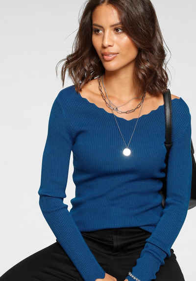 Damen Strickpullover Pullover Sweater Basic Damenshirt Pulli Top Gr 34-40