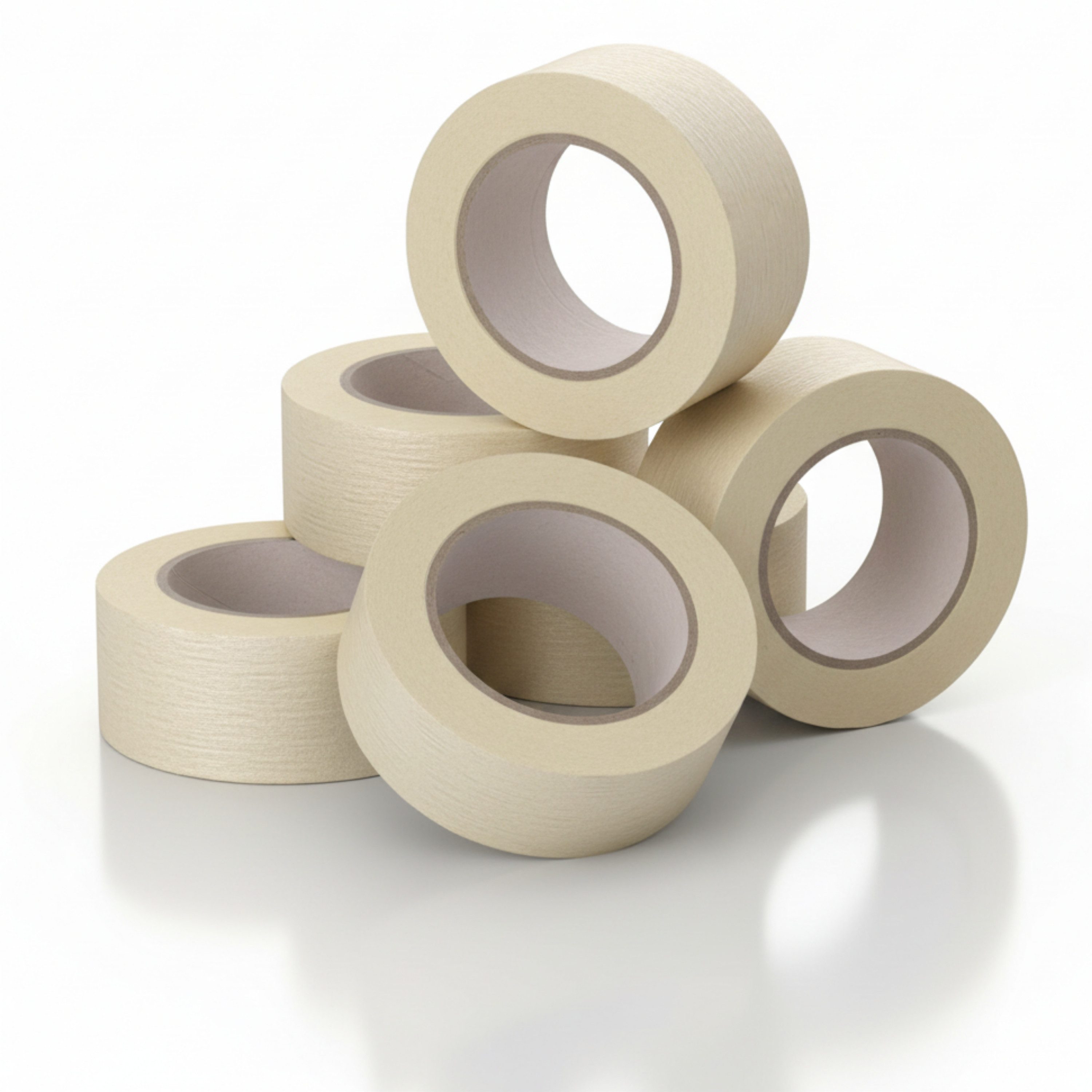 varivendo Kreppband Kreppklebeband Maler Feinkrepp 6 Rollen 50mm x 50m Klebeband Malerband Kreppband Abdeckband Feinkreppband Malerkrepp