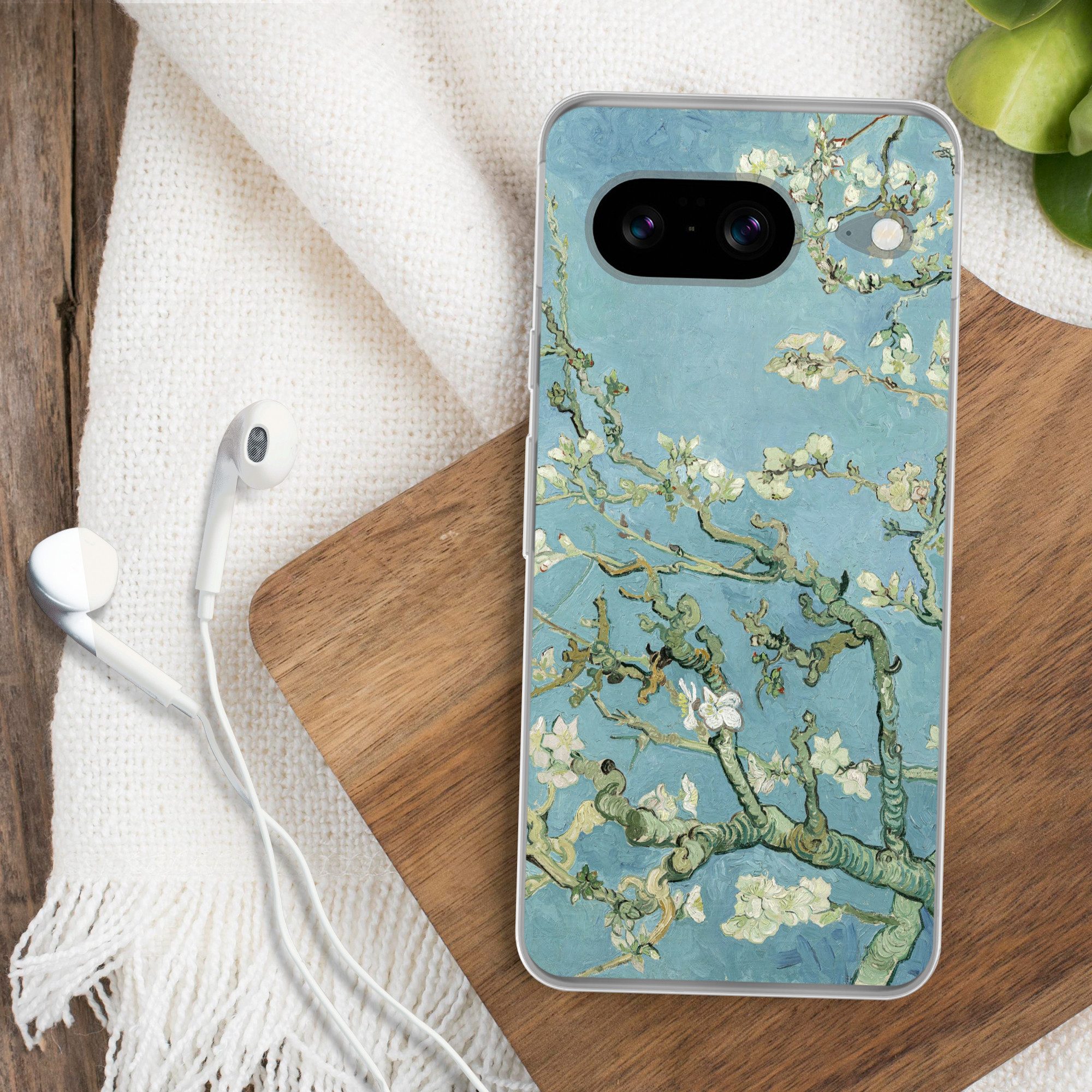 MuchoWow Handyhülle für Google Pixel 8 Mandelblüte - Van Gogh - Kunst, Handy Case, Silikon, Bumper Case Dünn – Bild 3 von 5
