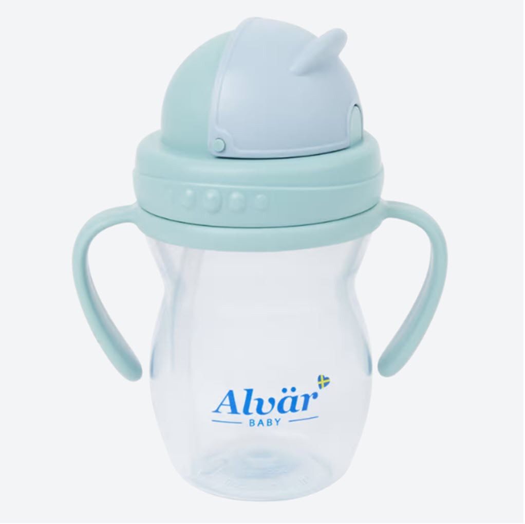 Alvär Babyflasche 2 Stück Alvär Trinkbecher mit Trinkhalm 275 ml