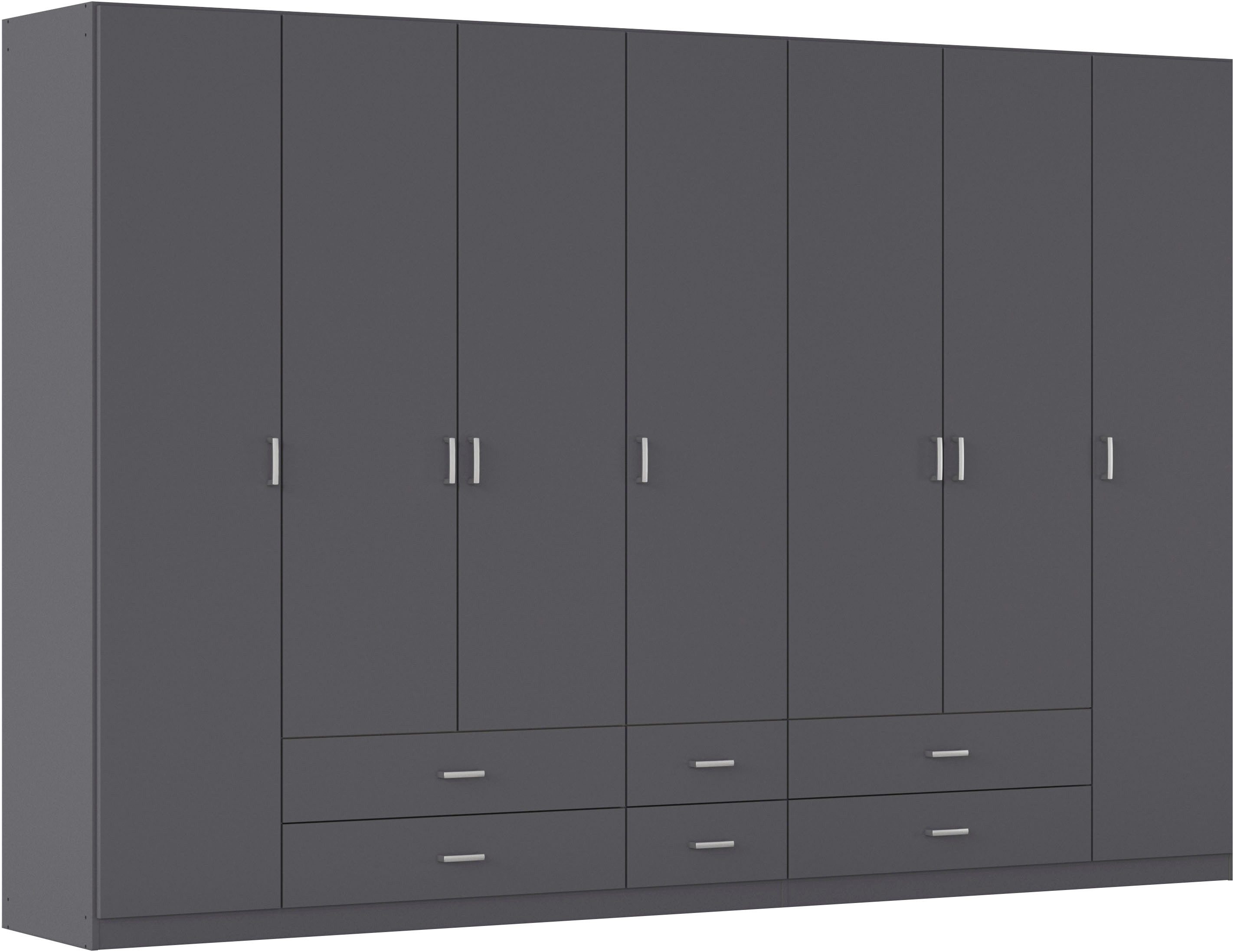 rauch Drehtürenschrank Kleiderschrank Garderobe GAMMA Breiten 91/136/181/226/271/315/360 cm (in 3 Ausstattungen BASIC/CLASSIC/PREMIUM (inkl. SOFT-CLOSE-Funktion) mit Schubladen, verschiedene Griff-Varianten TOPSELLER MADE IN GERMANY