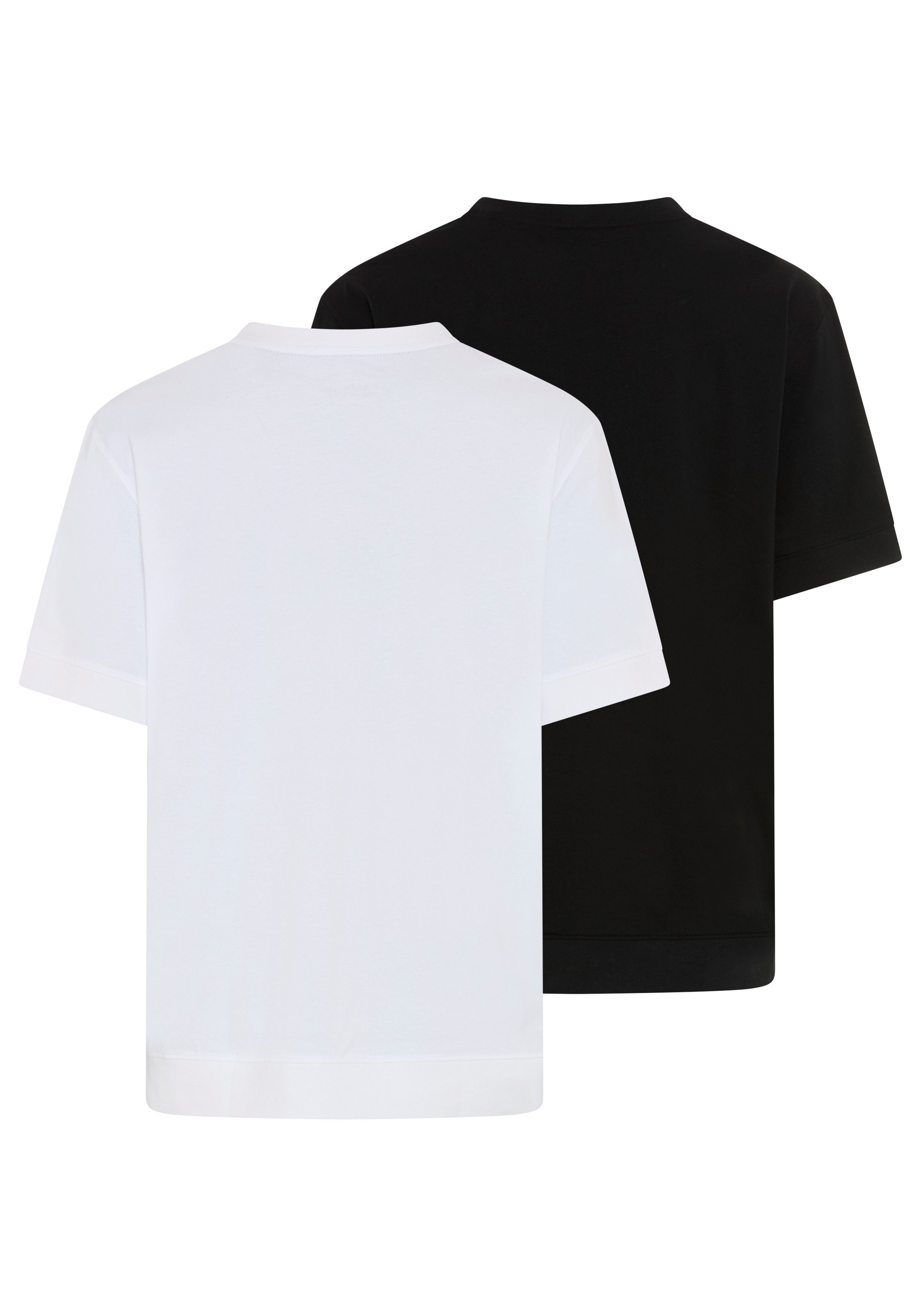 Man's World Plus Rundhalsshirt auch in Grosse Größen bis Gr. 7XL Bauch-Fit mit breitem Saumbündchen (2er-Pack) Regular Fit, Kurzarm, unifarben, auch in großen Größen