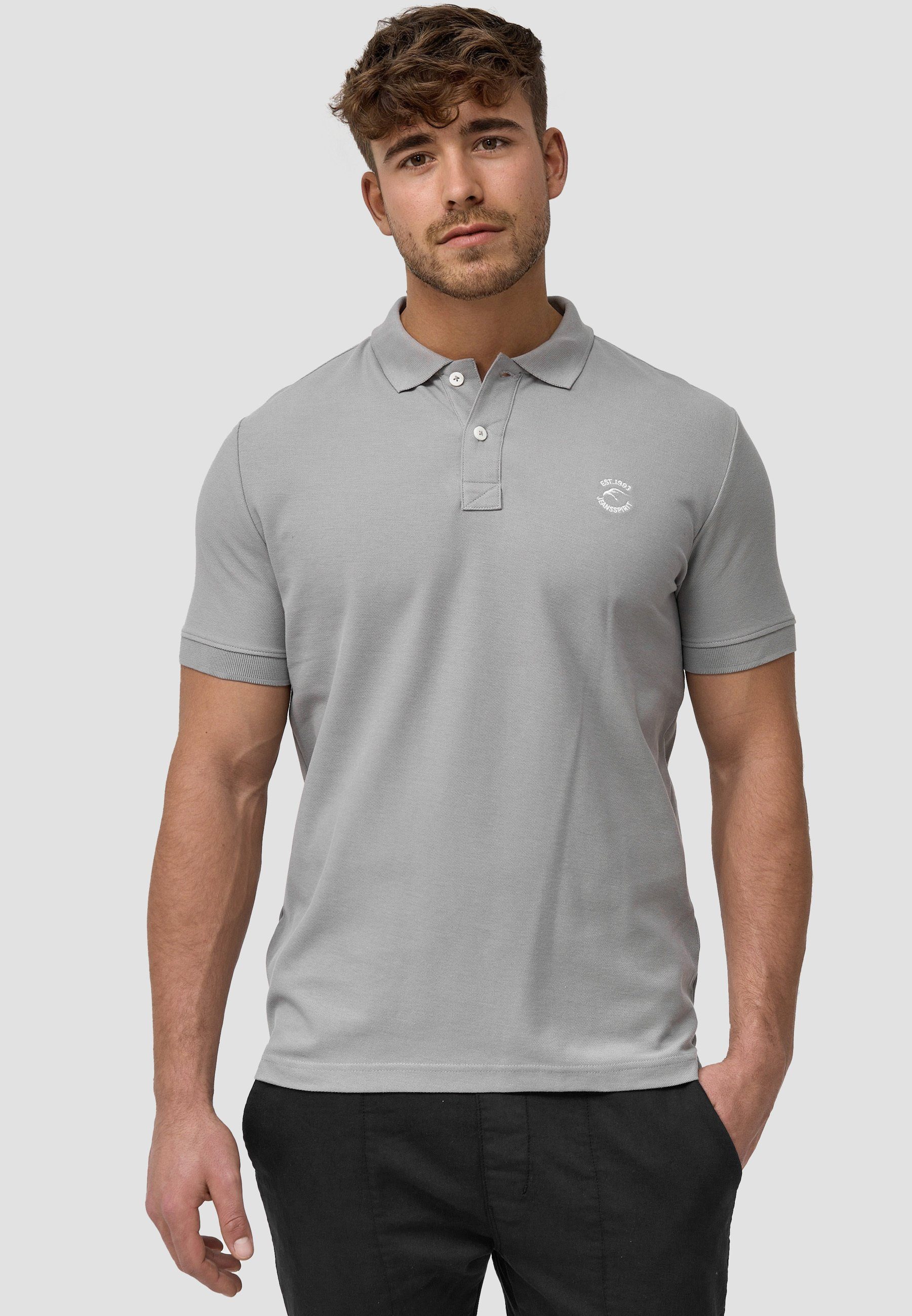 Indicode Poloshirt Herren Wadim Polo Shirt Herrenshirt mit feiner Logo-Stic günstig online kaufen