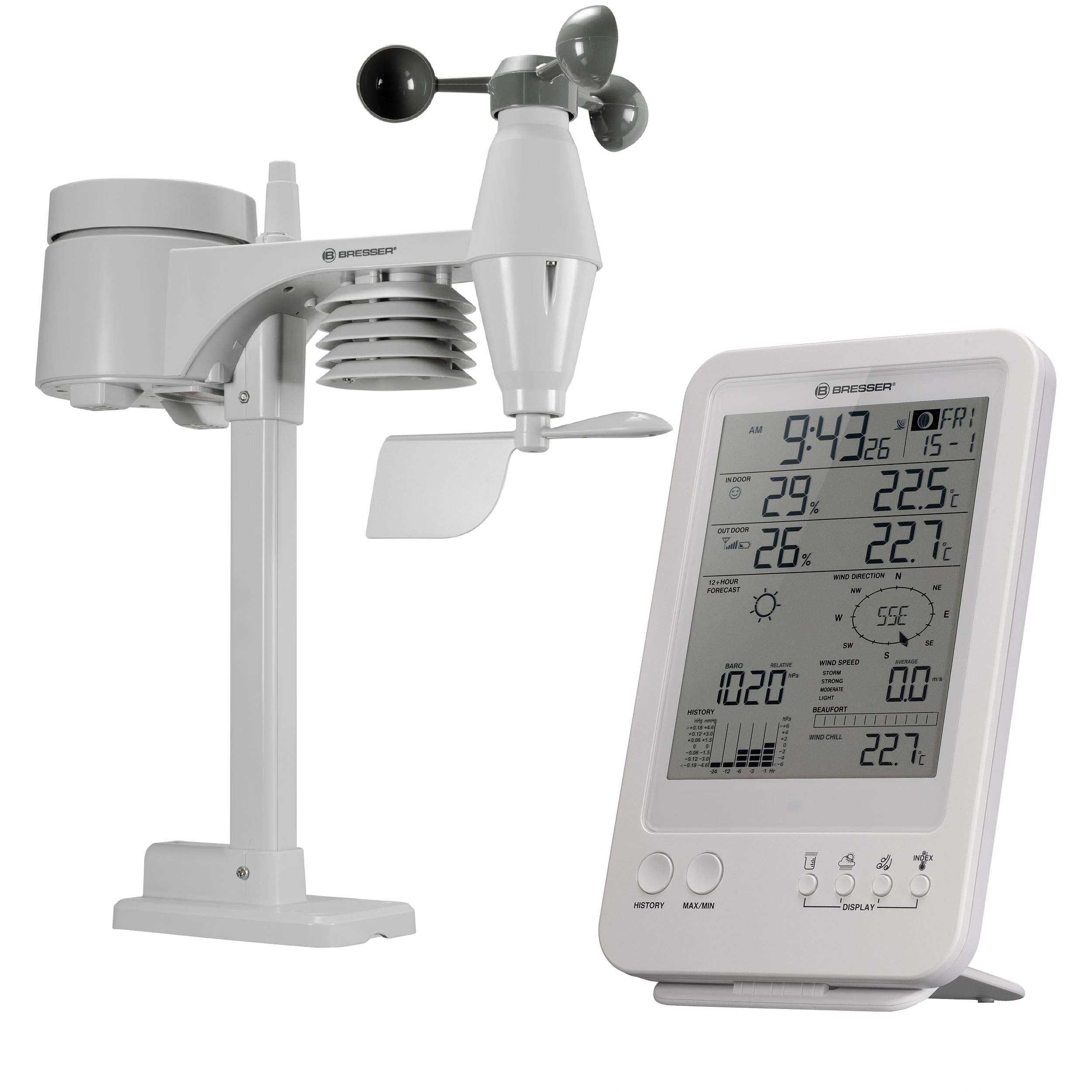 Wetterstation BRESSER 5-in-1-Wetterstation weiß
