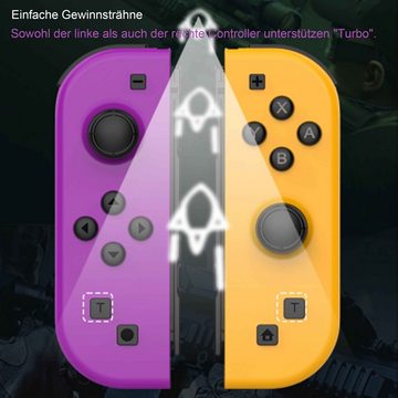 Tadow switch joy-con bluetooth kabellos links/rechts joystick spiele Gamepad (Doppelter Satz, Kraftrückkopplung, Vibrationssensorik,3D-Joysticks,die nicht schwimmen)