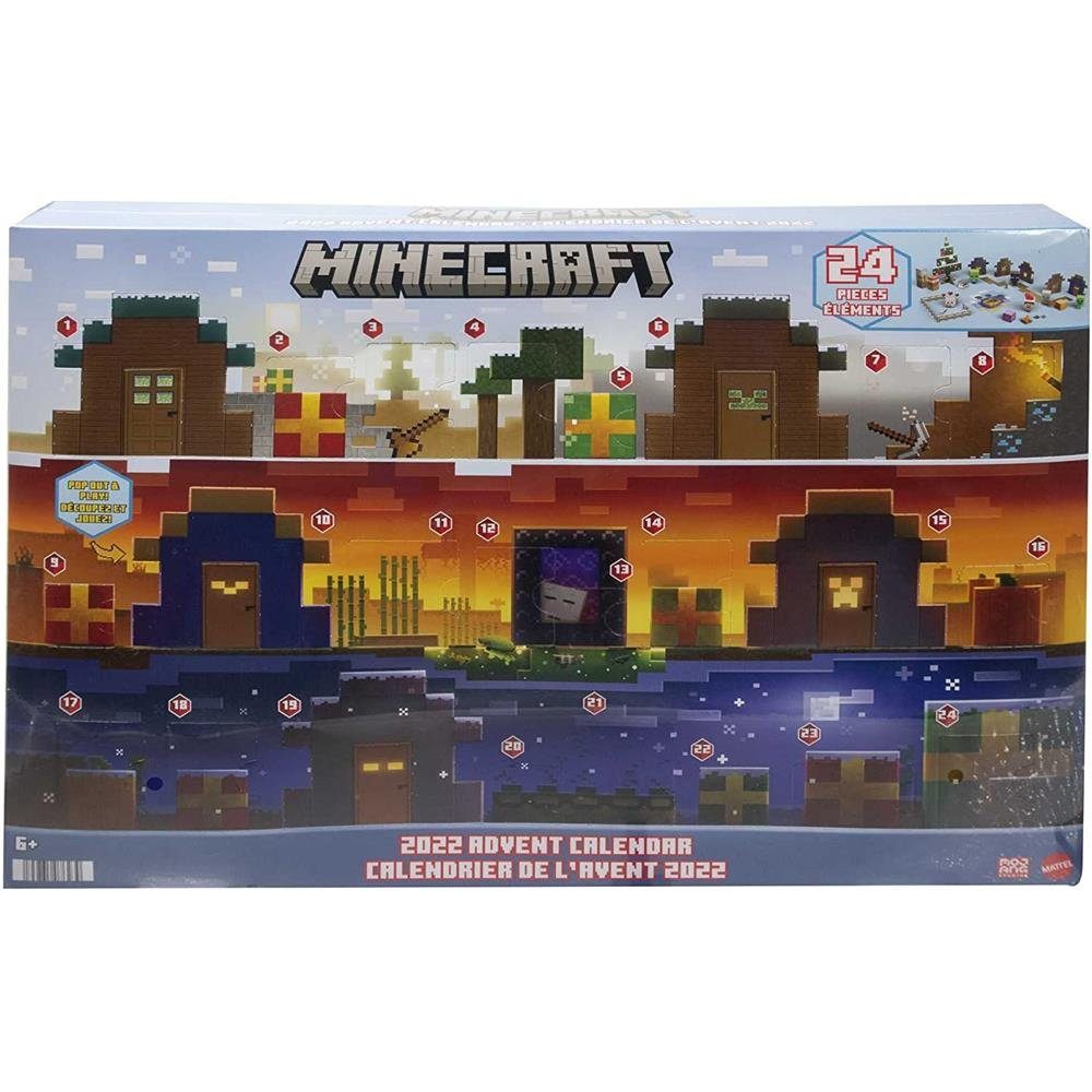 Mattel® Adventskalender Minecraft, mit Spielfiguren, für Kinder ab 6 Jahren