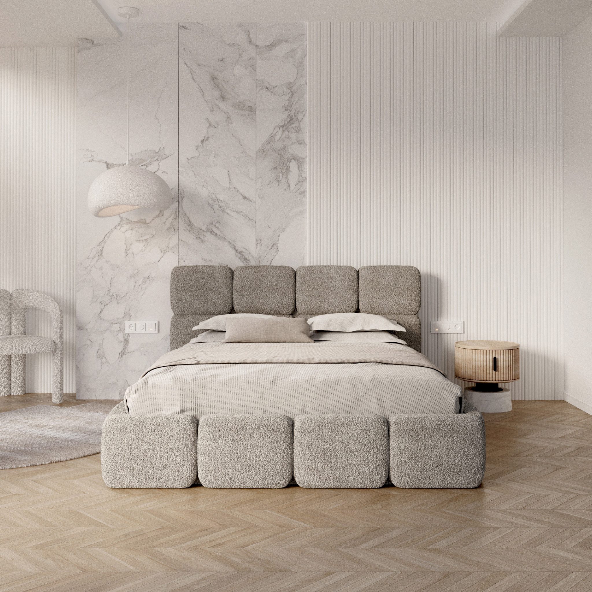 FDM Polsterbett CLOUDY Bettgestell Bett 140x200, günstig online kaufen