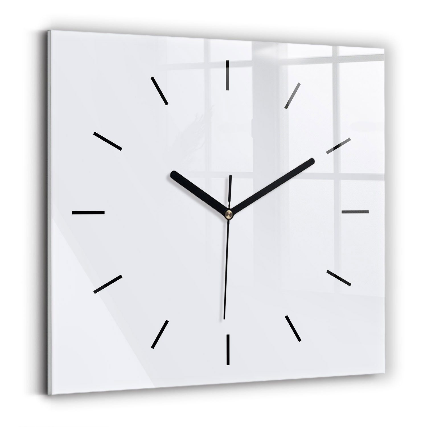 Tulup Wanduhr Glasuhr Modernistische Glaswanduhr 30x30cm günstig online kaufen