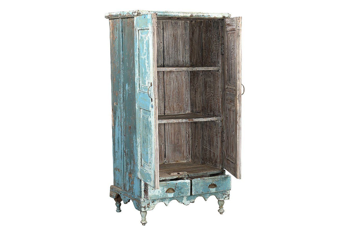 daslagerhaus living Bauernschrank Schrank Vintage blau