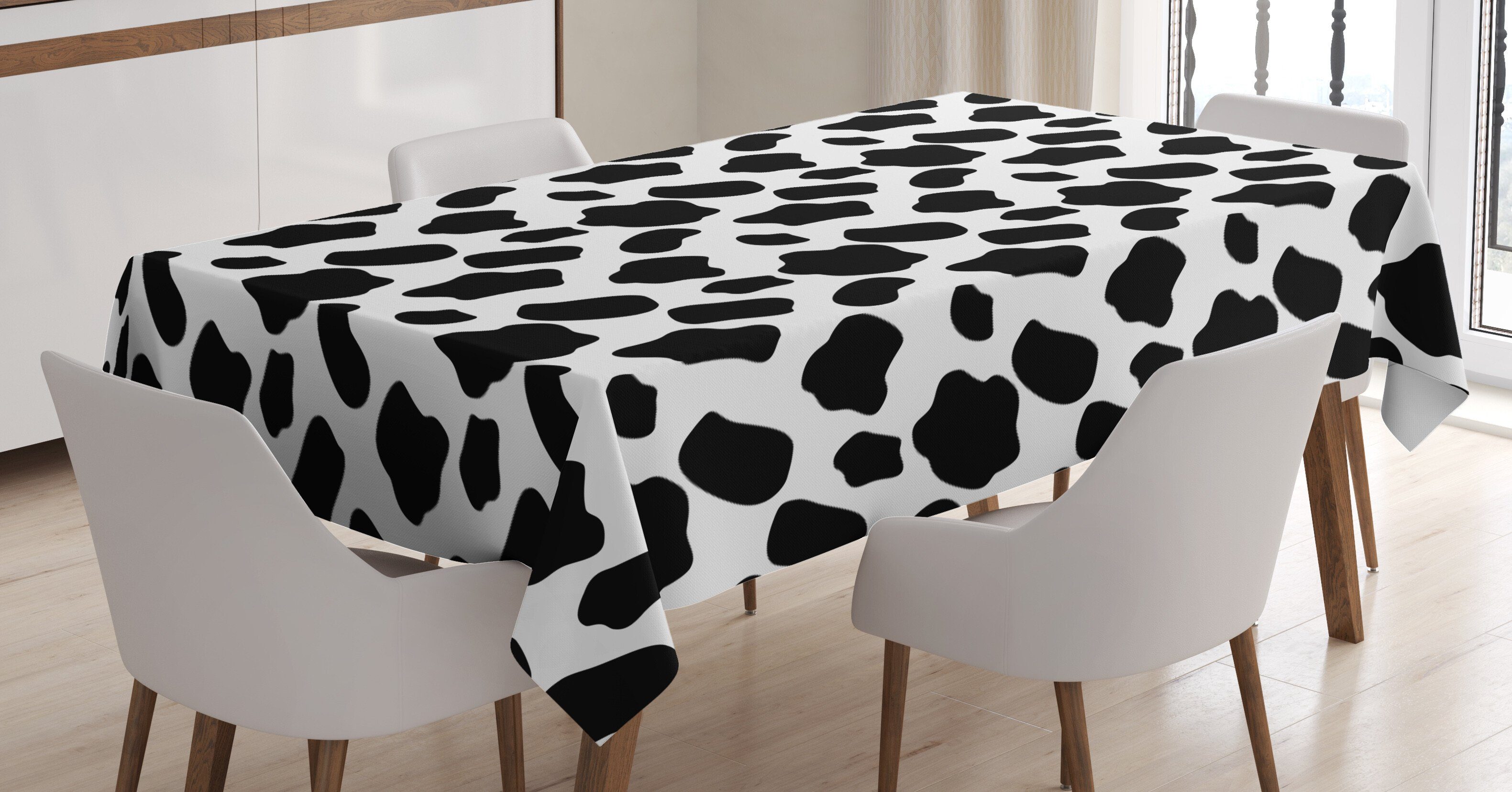 Abakuhaus Tischdecke Farbfest Waschbar Klare Außen Kuh-Druck Farben, Spots Für Bereich den Kuh-Haut mit geeignet