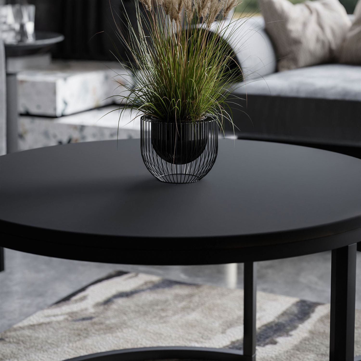Lookway Couchtisch CIRI MIX 2in1 Runder Tisch (2er Set), Durchmesser: ⌀70 cm und ⌀50 cm – Bild 4 von 5
