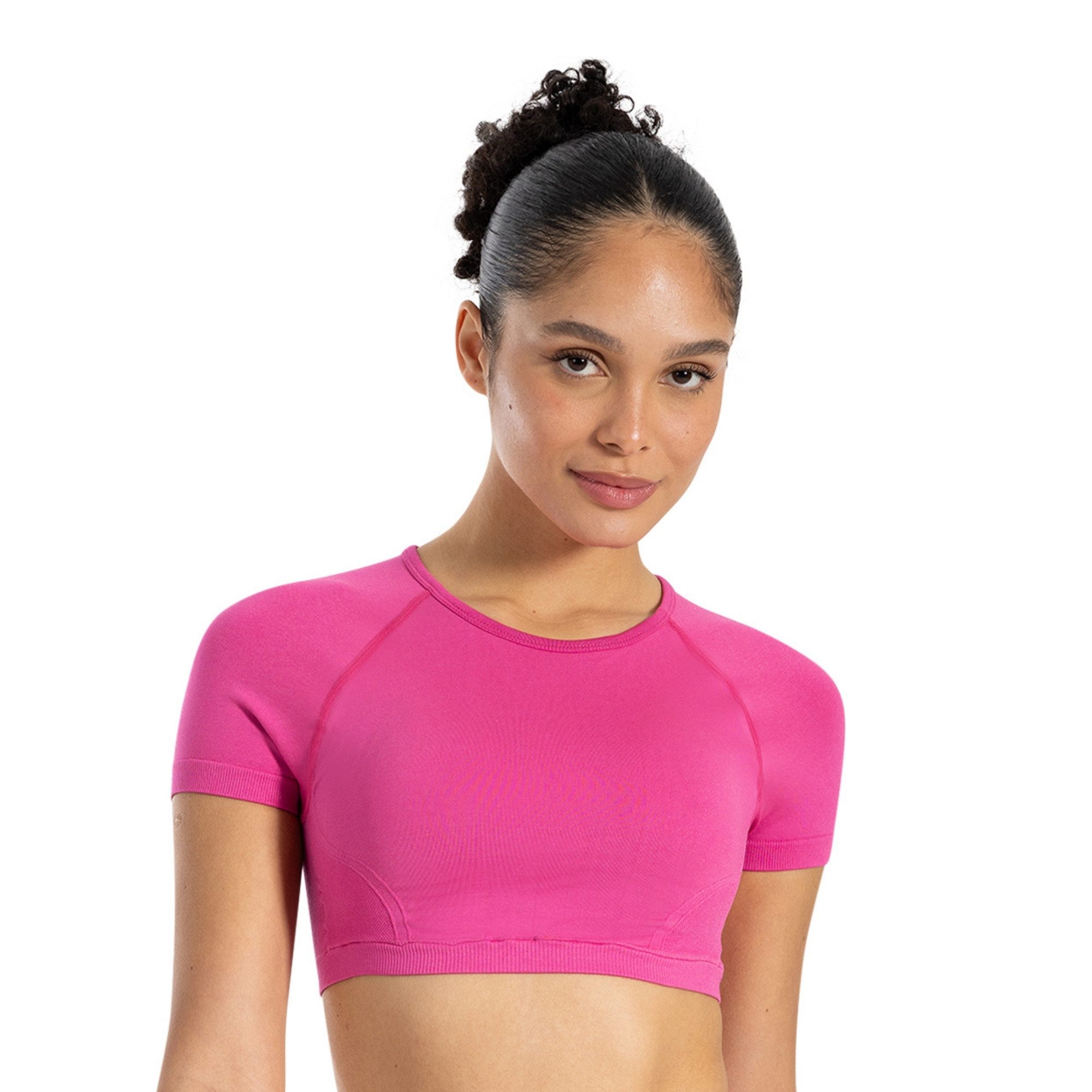 Smilodox Trainingsshirt Soheli, Seamless Fitness Crop Top mit kurzem Ärmel, Gym & Yogashirt Seamless, Bewegungsfreiheit, Trainingsshirt, bauchfrei