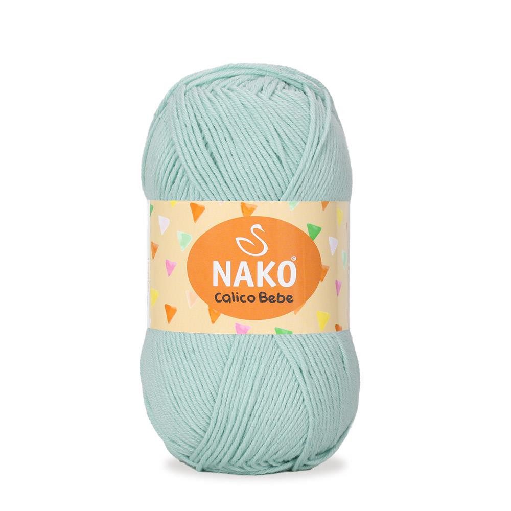 NAKO 5 x NAKO Calico Bebe Häkelwolle, 245 m, Baumwoll-Strickgarn,Häkelgarn,Babygarn