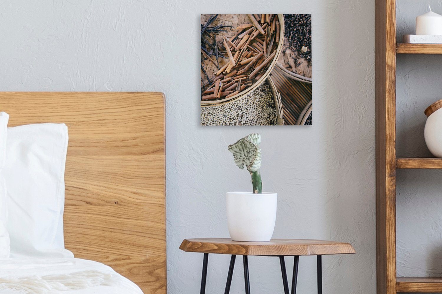 Schlafzimmer für Wohnzimmer auf Leinwand Kaffeeplantage, Leinwandbild der Bilder Kräuter (1 St), bunt OneMillionCanvasses®
