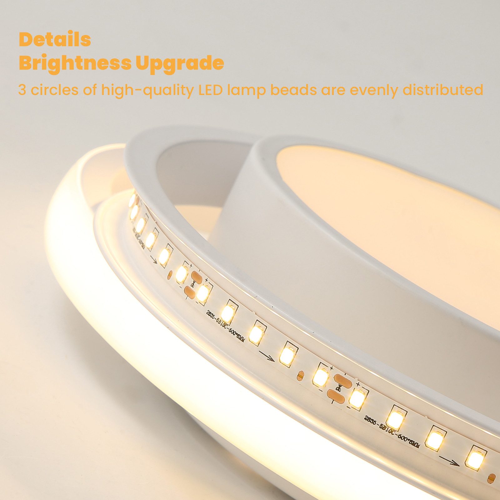 Riserva LED Deckenleuchte LED Deckenleuchte Rund 2er Set 36W Warmweiß 3000K Weiß