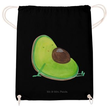 Mr. & Mrs. Panda Sporttasche Avocado Schwangerschaft - Schwarz - Geschenk, Veggie, Vegan, Geburt, (1-tlg), Weiche Kordel