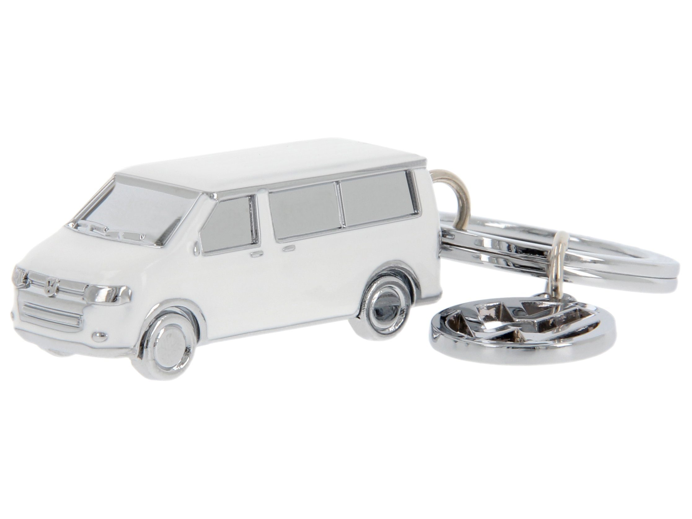 weißen Volkswagen T5 Bulli Design Collection Schlüsselanhänger Schlüsselring, BRISA Schlüsselbund, by VW Accessoire Bus im