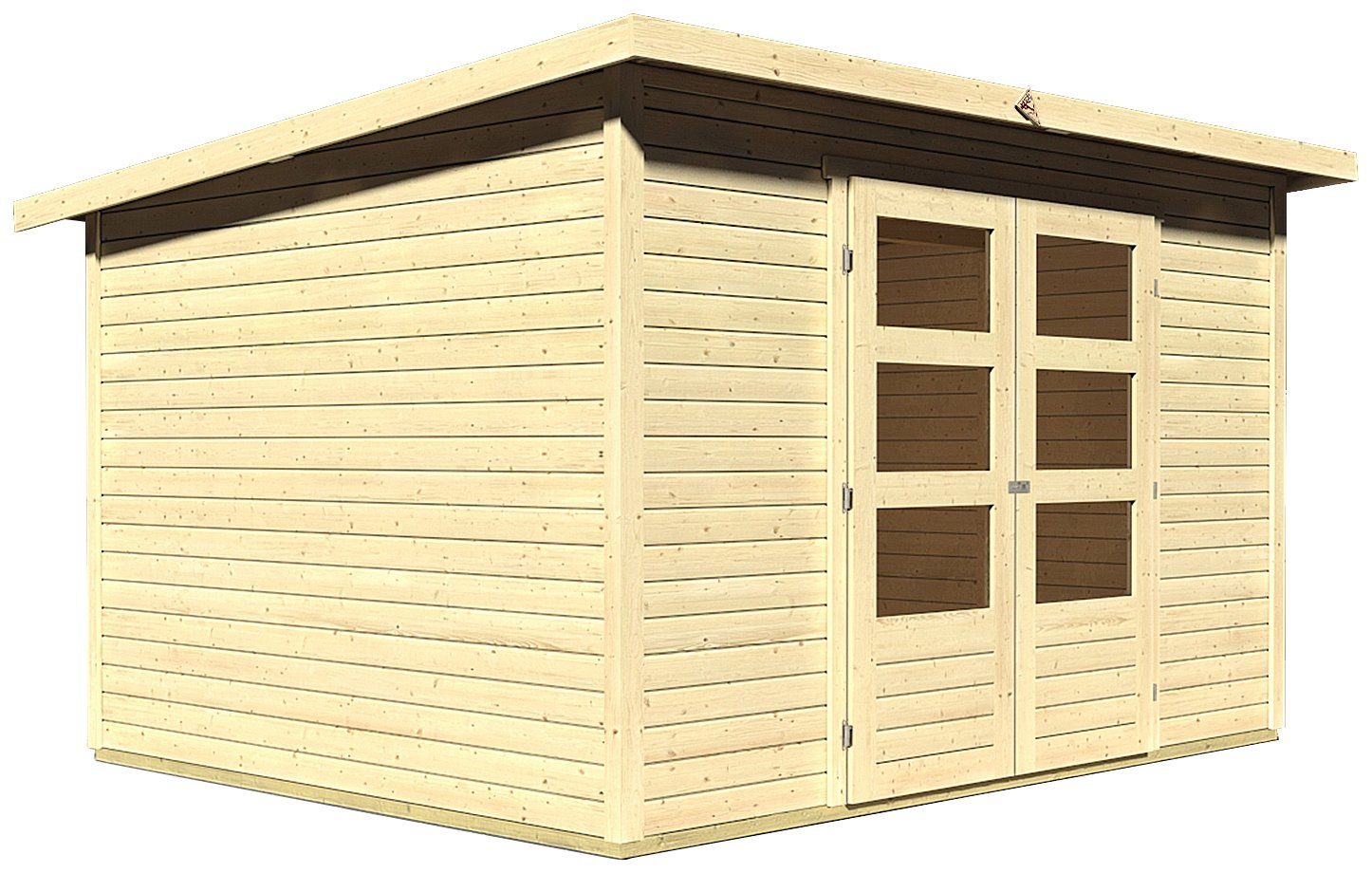 Karibu Gartenhaus Stockach 5, BxT: 330x282 cm, (Set), naturbelassen oder terragrau