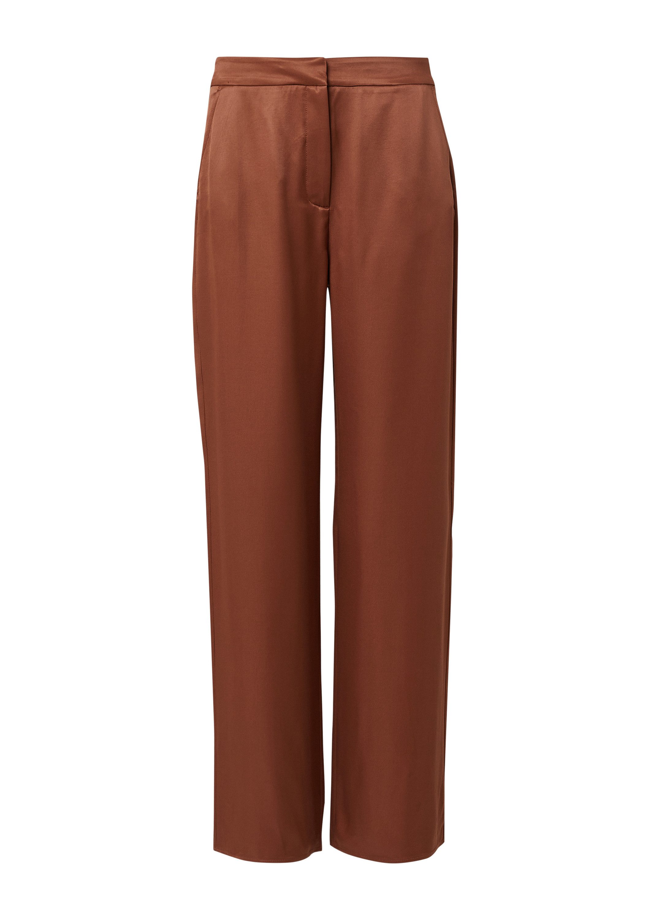 comma Chinos Hose Fließende Hose aus Viskosesatin günstig online kaufen
