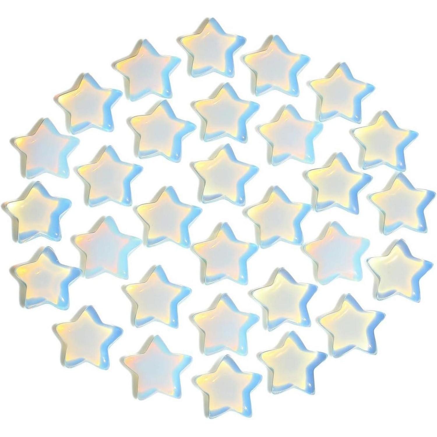 LuxusKollektion Edelstein Kristall Sterne Set Opal 0.7inch