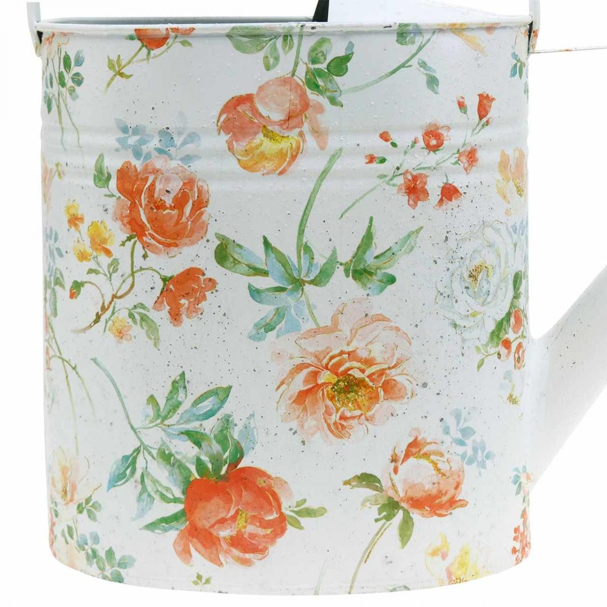 Viana Gießkanne Deko Gießkanne Metall Vintage Look mit Rosenmotiv als